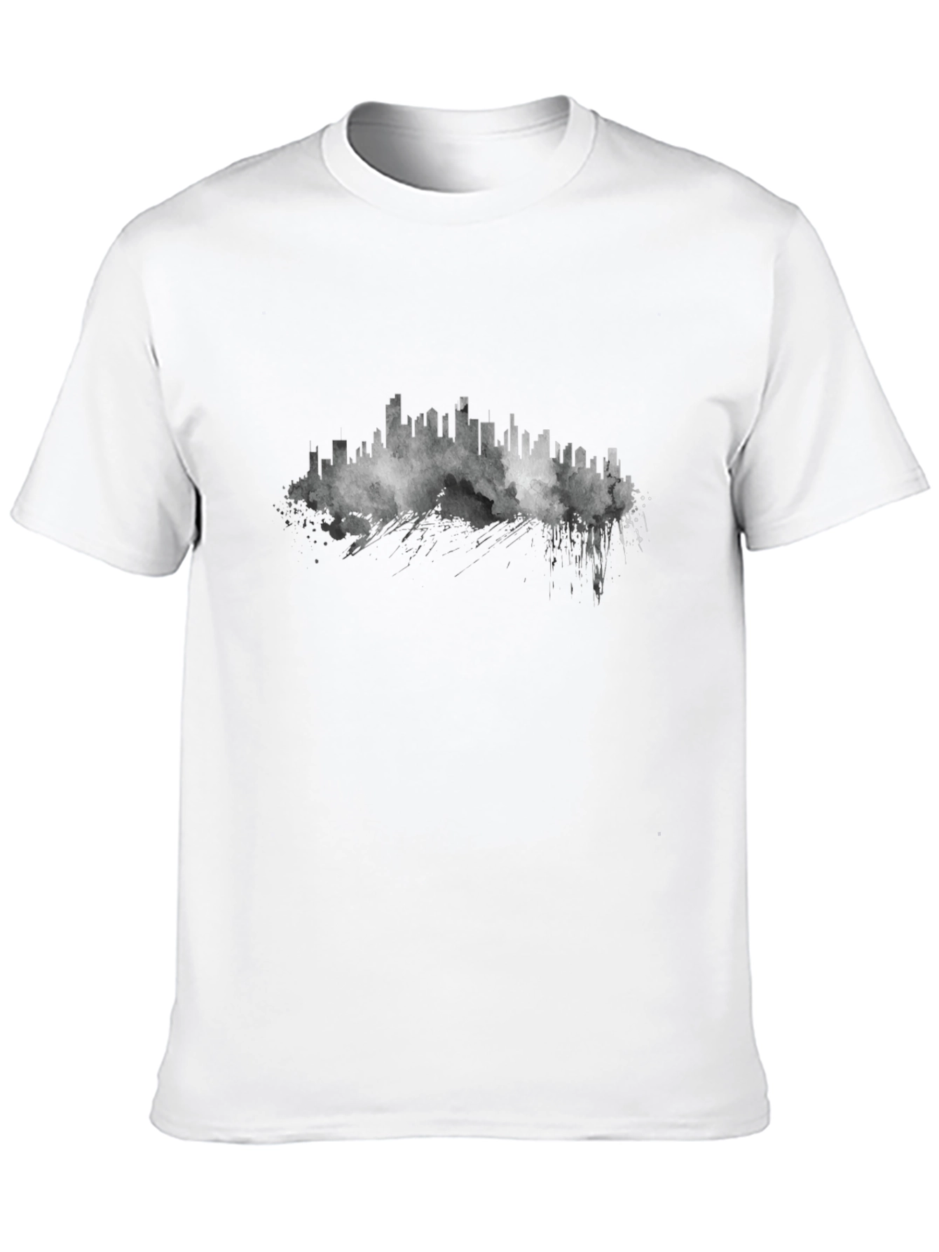 Abstract Cityscape Black T-Shirt