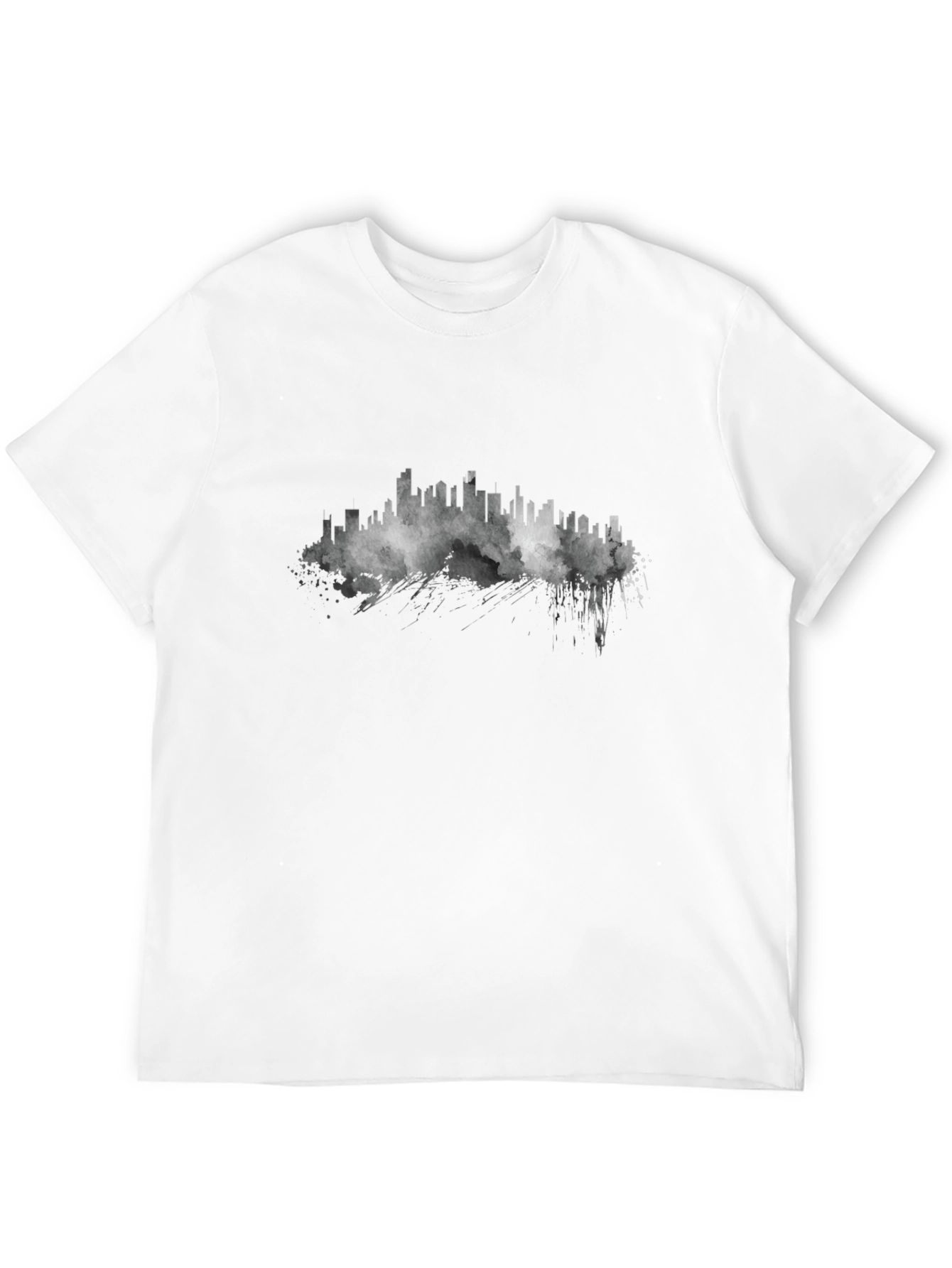 Abstract Cityscape Black T-Shirt