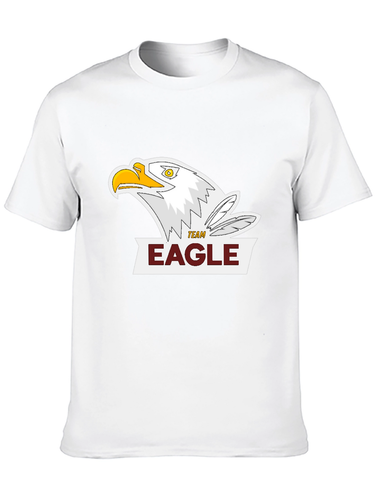 Team Eagle Graphic Tee - Black Cotton Blend Shirt