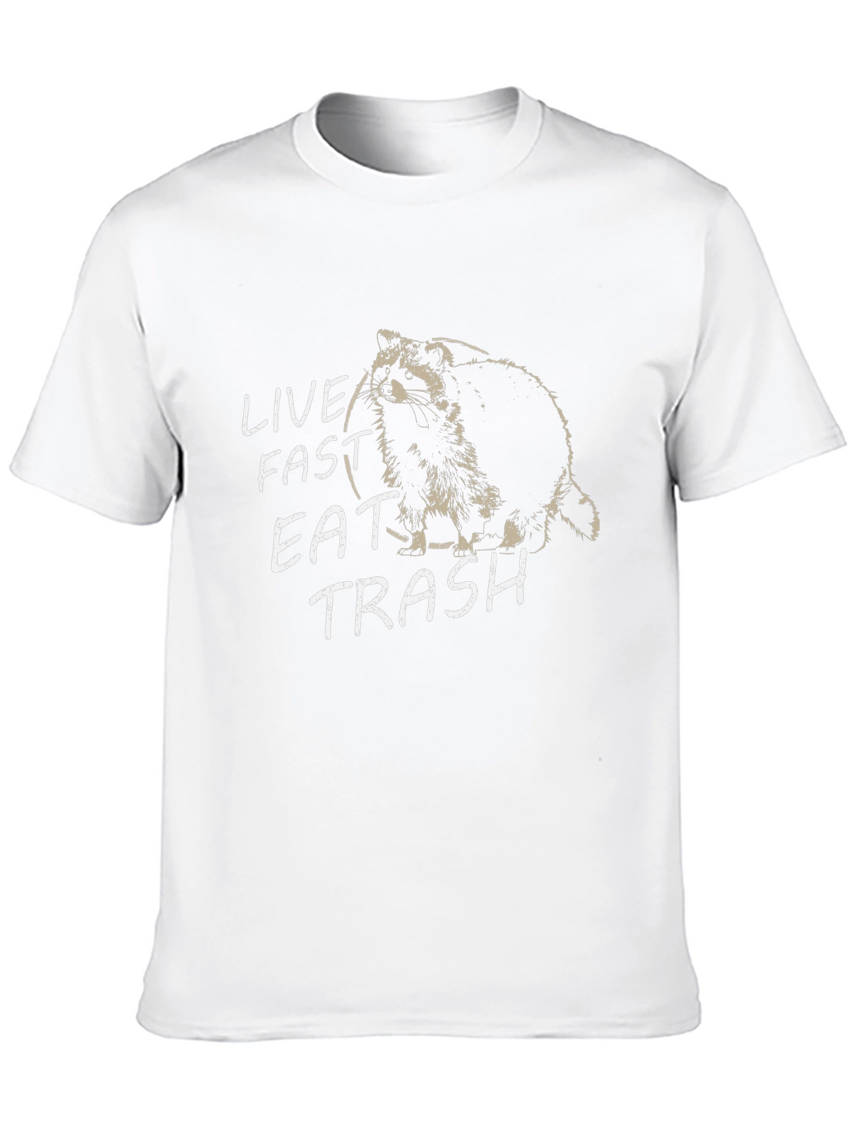 Live Fast Eat Trash Raccoon Graphic Tee