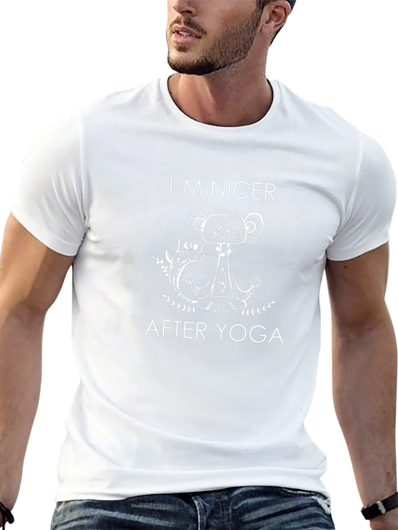 Yoga Monkey Graphic Tee - Im Nicer After Yoga!