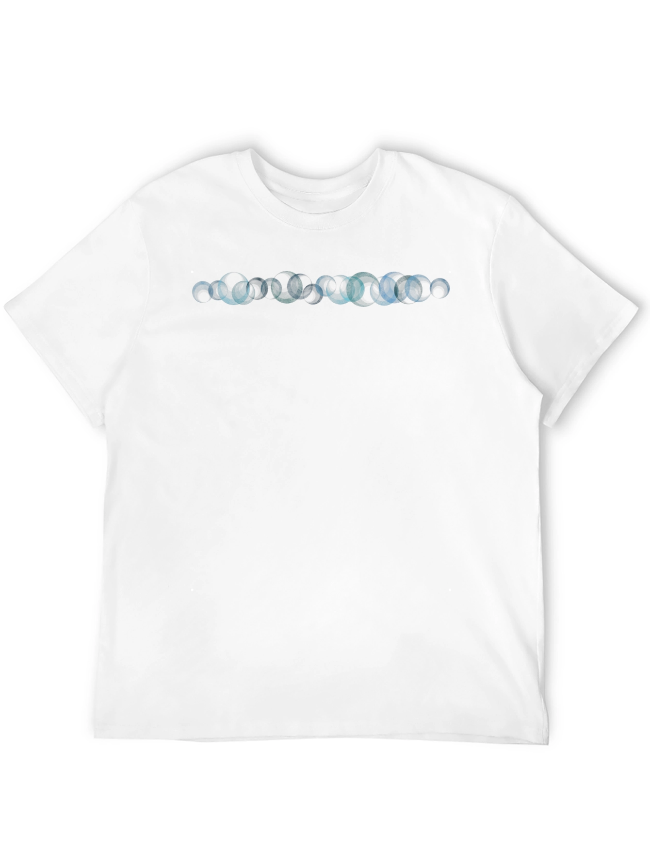 Abstract Circle Design Black T-Shirt