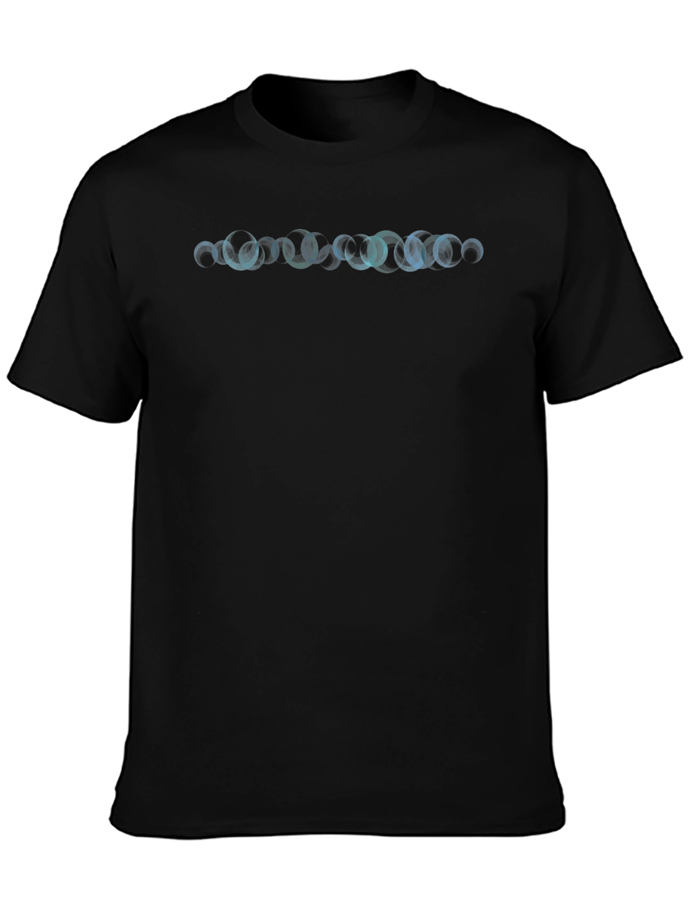 Abstract Circle Design Black T-Shirt