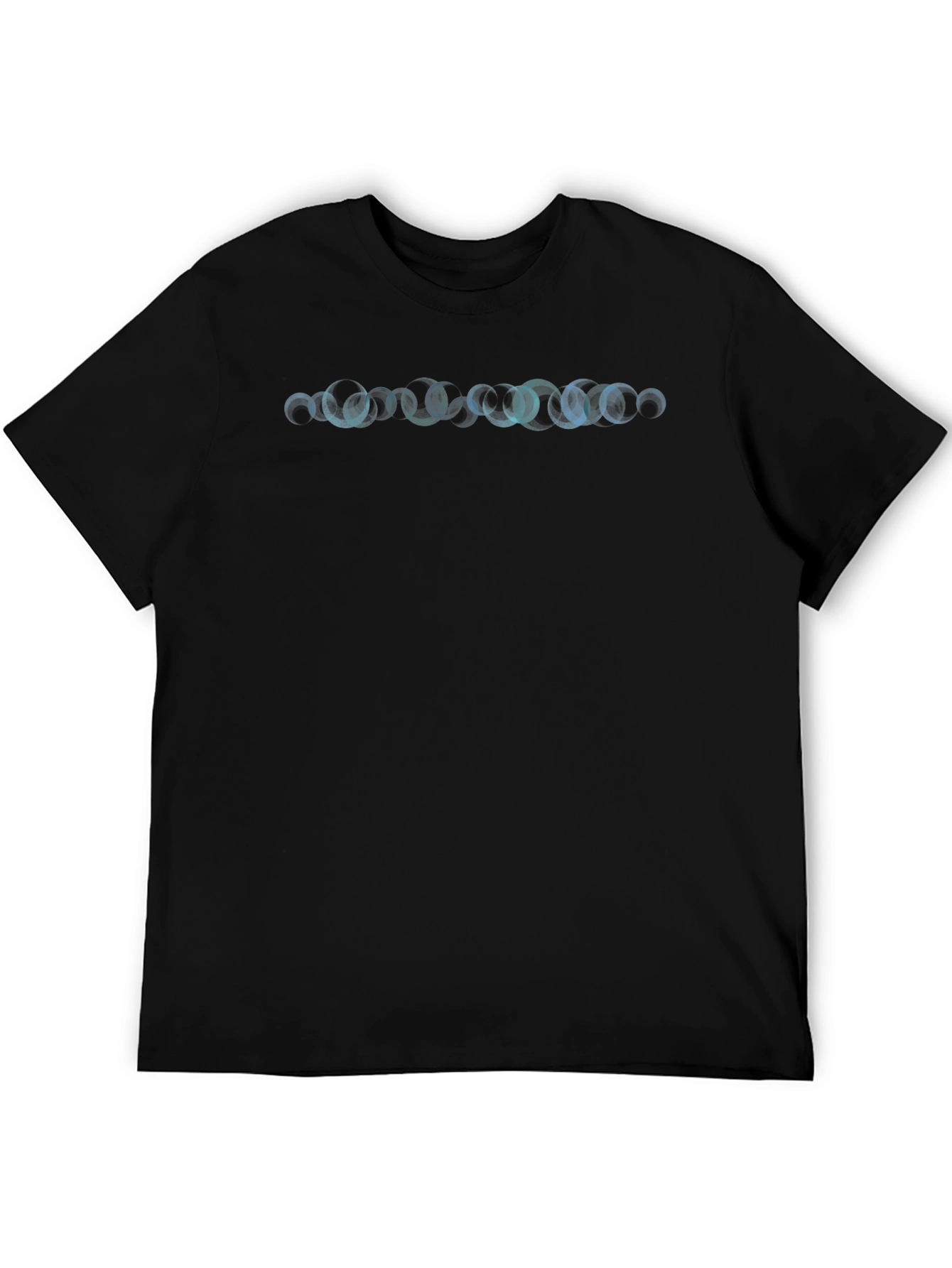 Abstract Circle Design Black T-Shirt