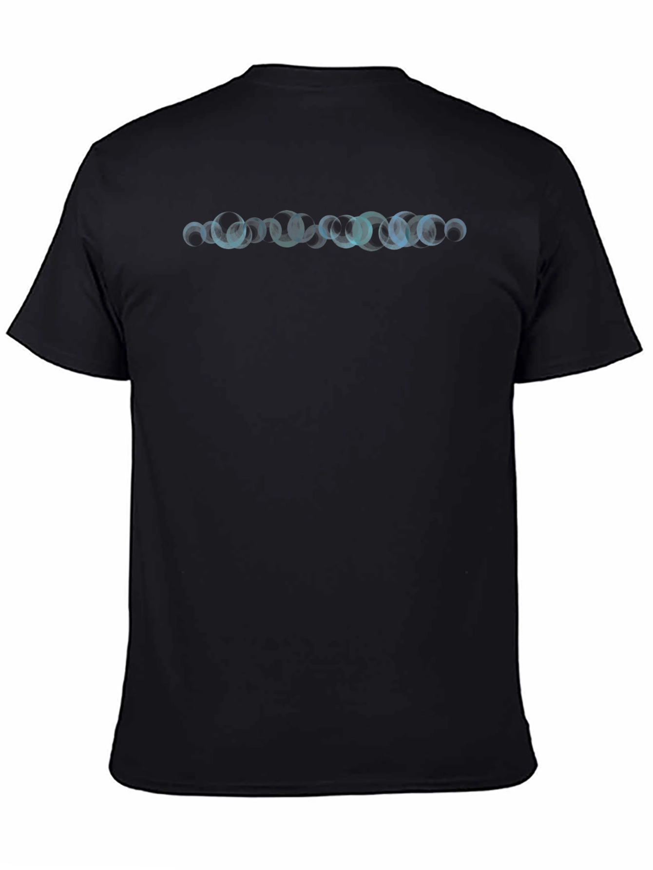 Abstract Circle Design Black T-Shirt