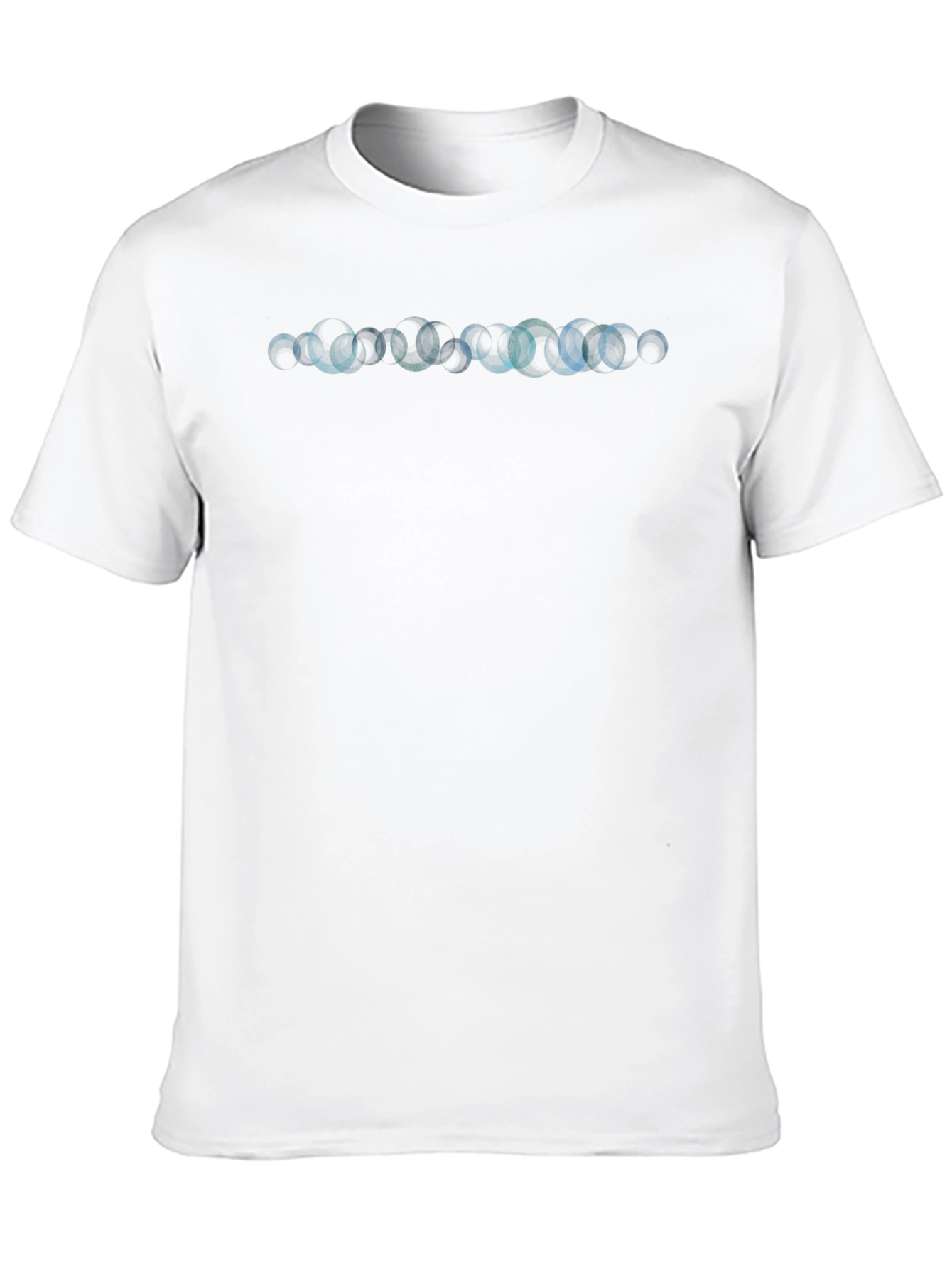 Abstract Circle Design Black T-Shirt