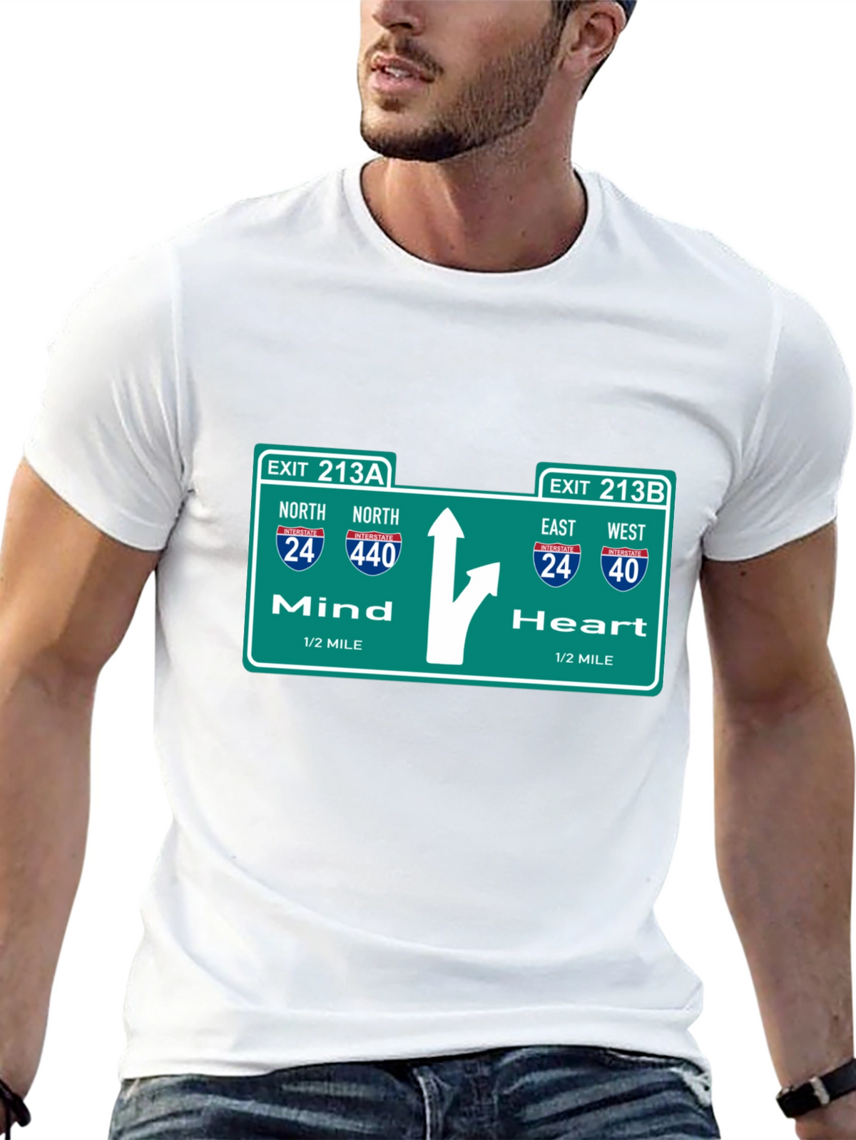 Mind Heart Road Sign T-Shirt