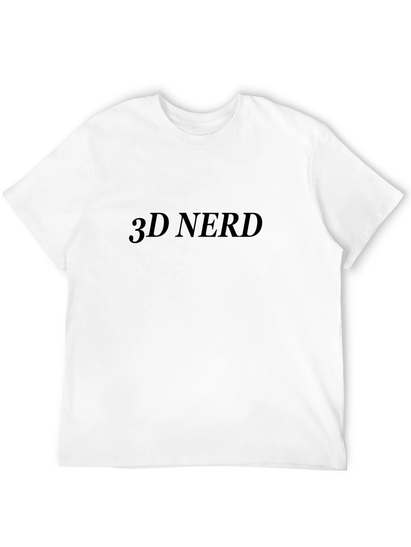 3D Nerd T-Shirt - Black Cotton Tee
