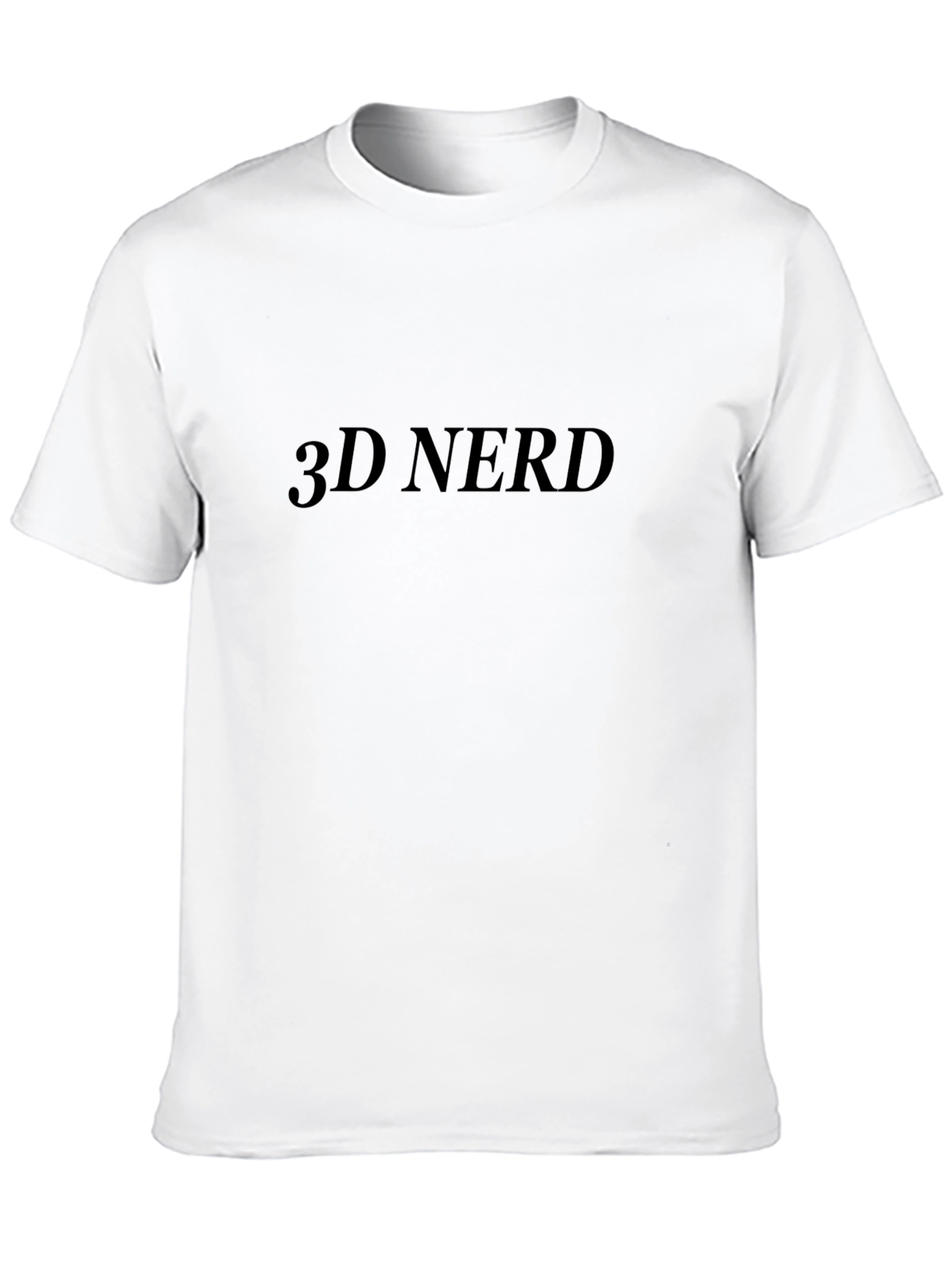 3D Nerd T-Shirt - Black Cotton Tee