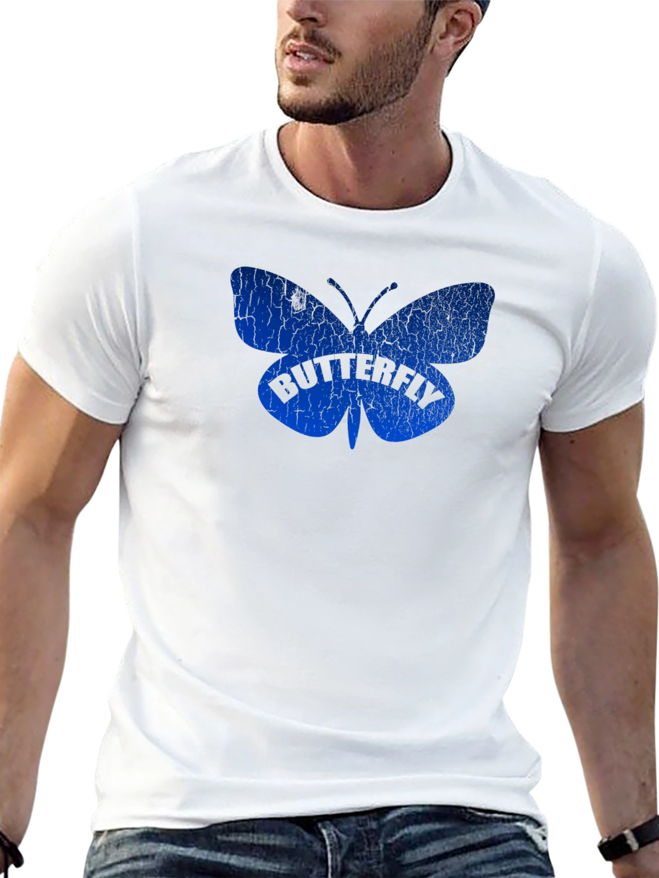 Butterfly Graphic T-Shirt - Mens Black Tee