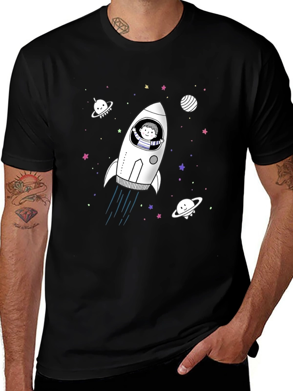 Space Rocket T-Shirt - Fun Unique Design