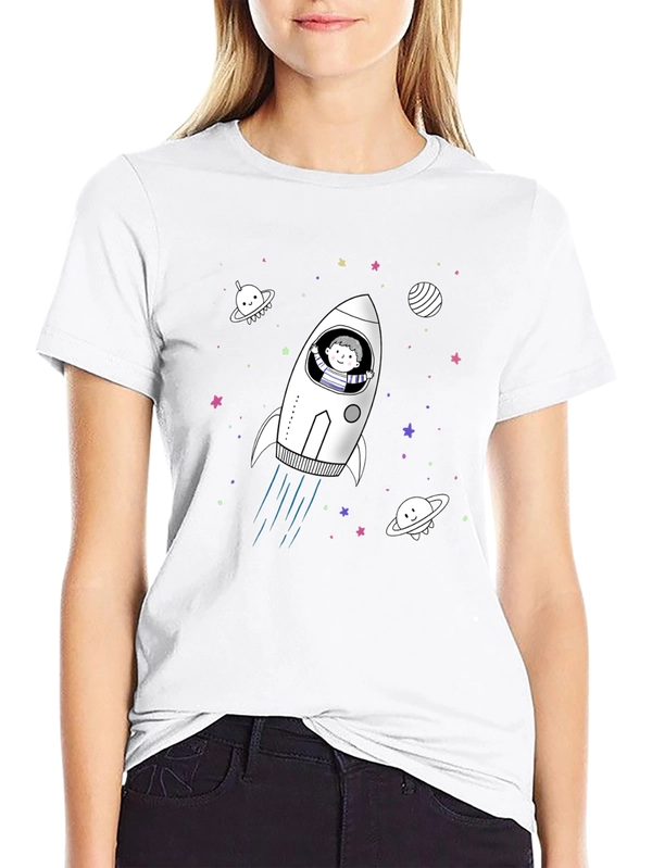 Space Rocket T-Shirt - Fun Unique Design