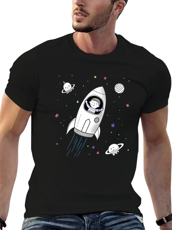 Space Rocket T-Shirt - Fun Unique Design