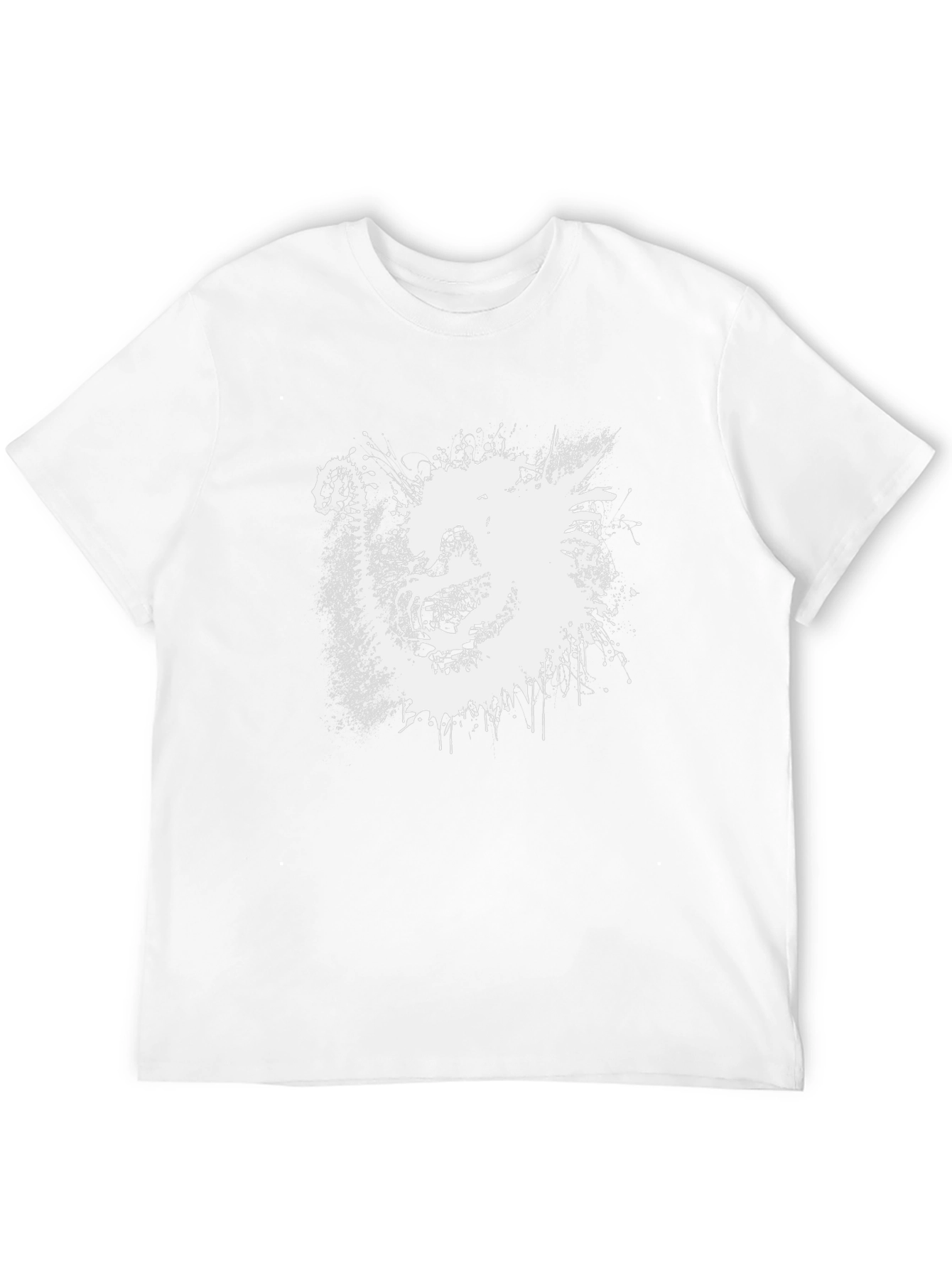 Abstract Dragon Graphic T-Shirt - Black