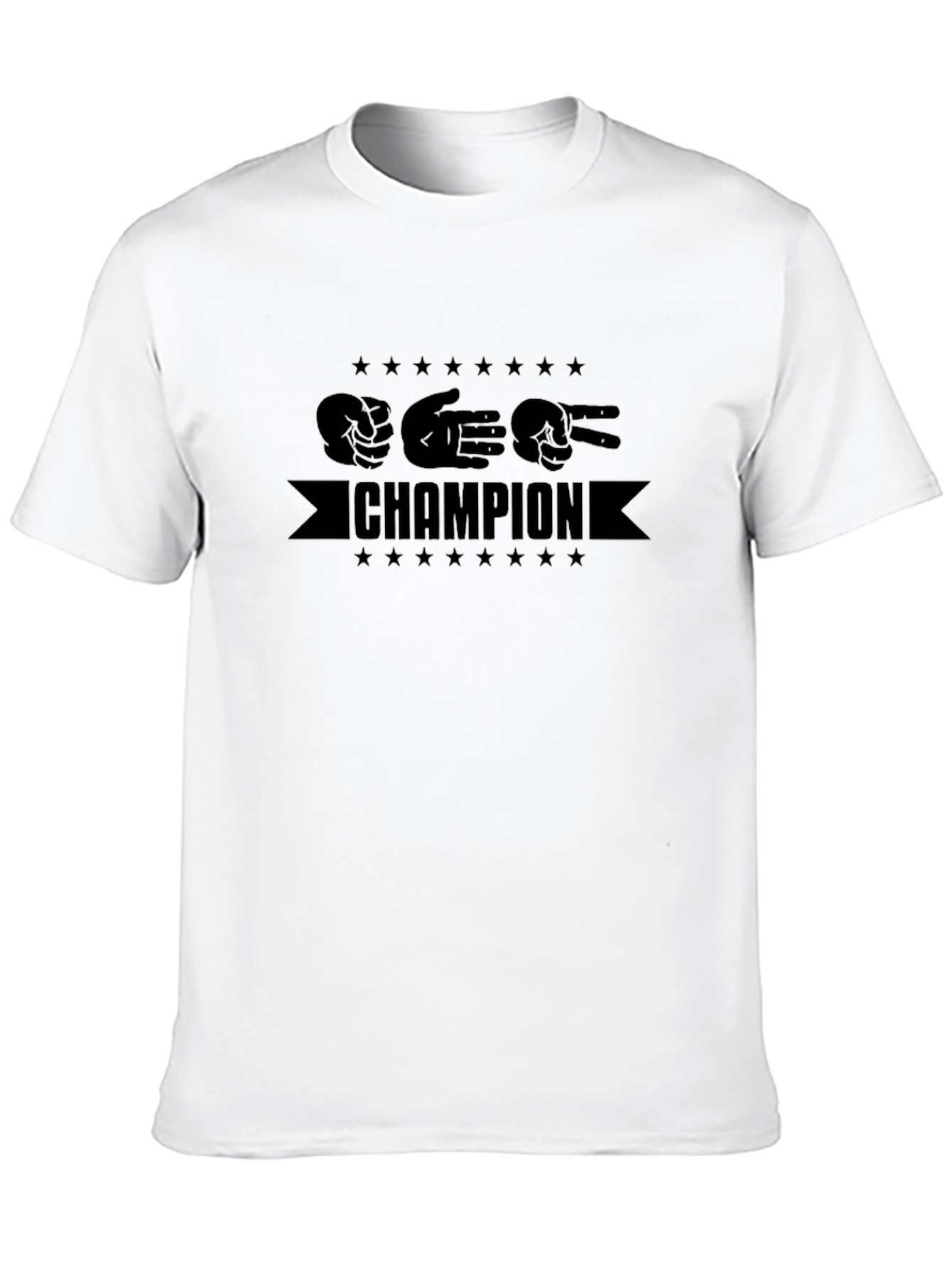 Rock Paper Scissors Champion Black T-Shirt