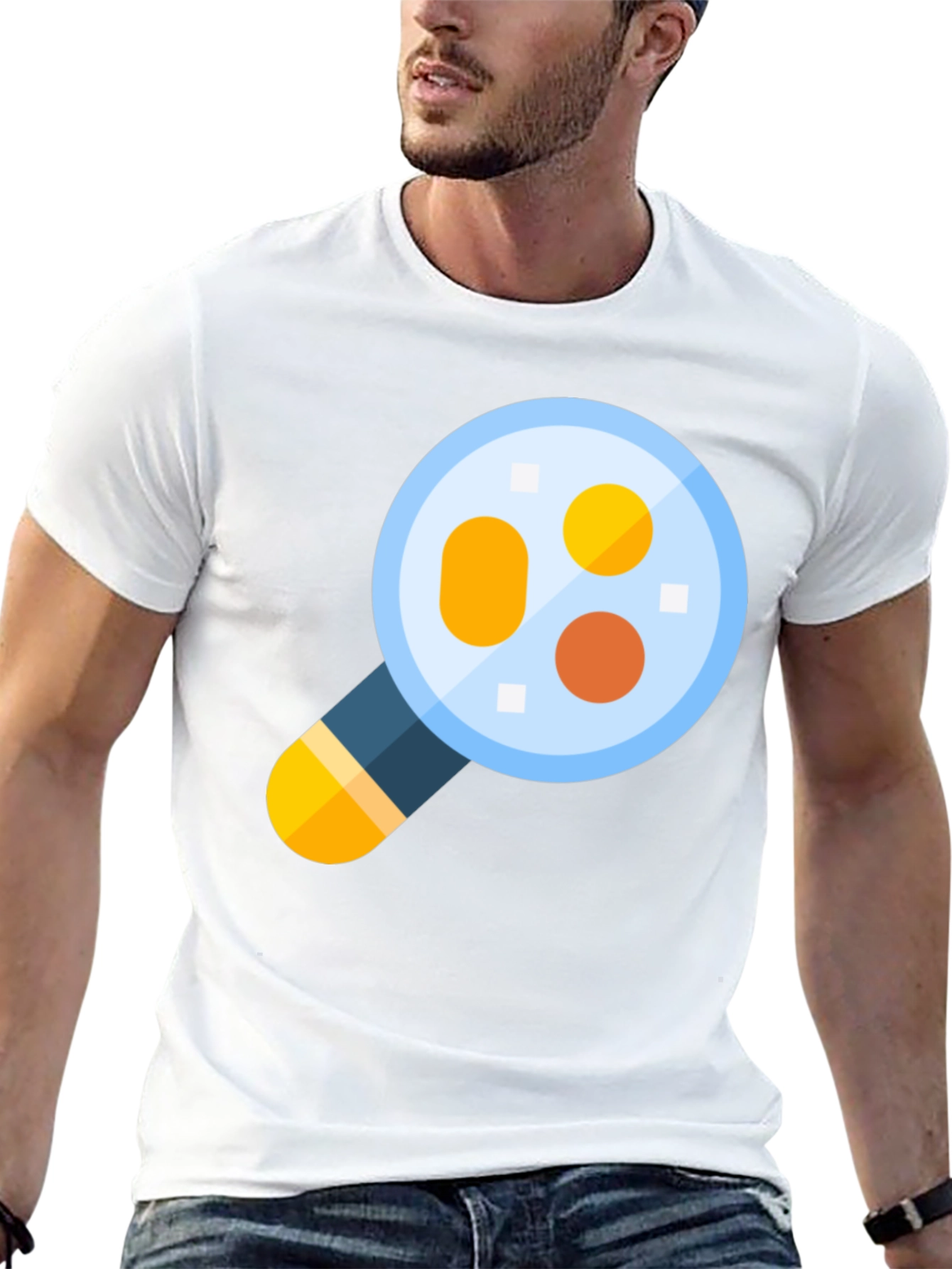 Science T-Shirt: Magnifying Glass Cell Design