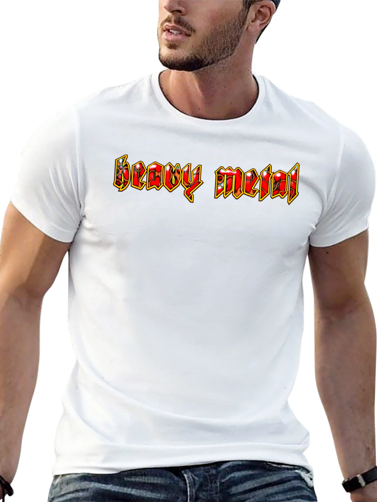 Heavy Metal Graphic Print T-Shirt