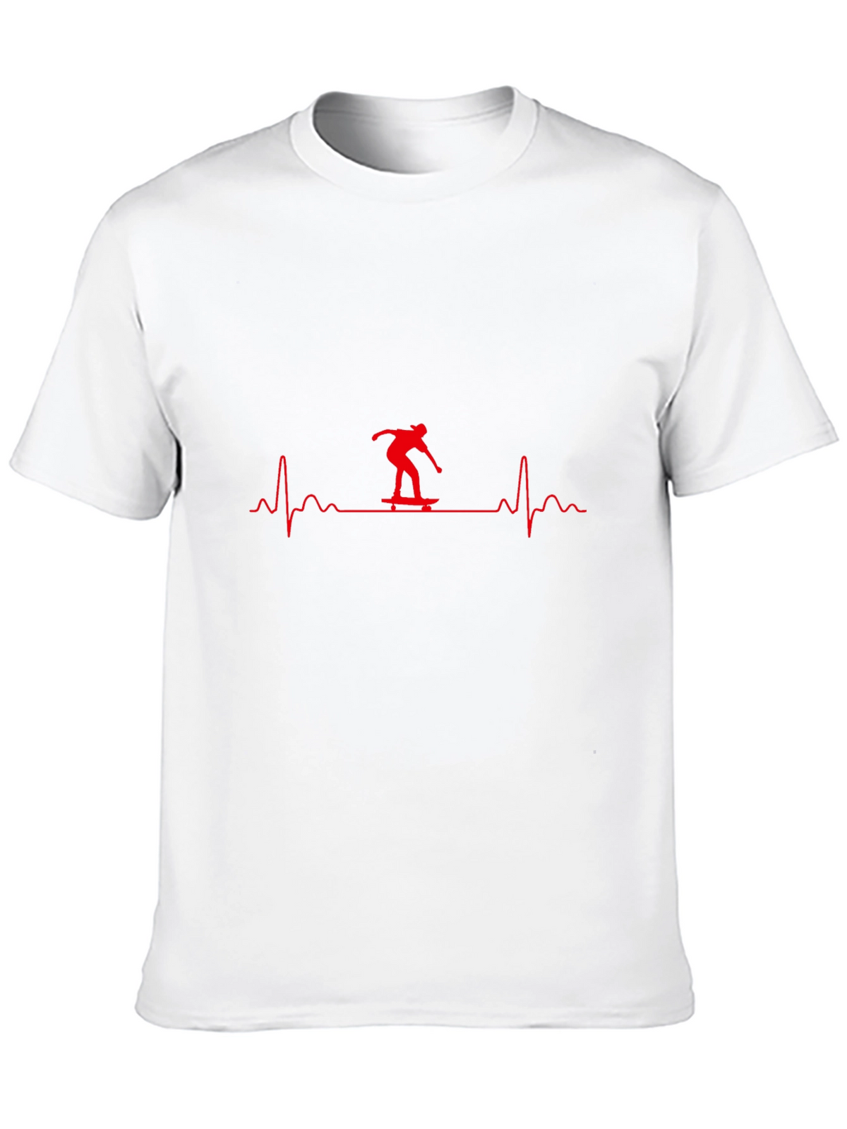 Skateboard Heartbeat T-Shirt - Stylish Graphic Tee