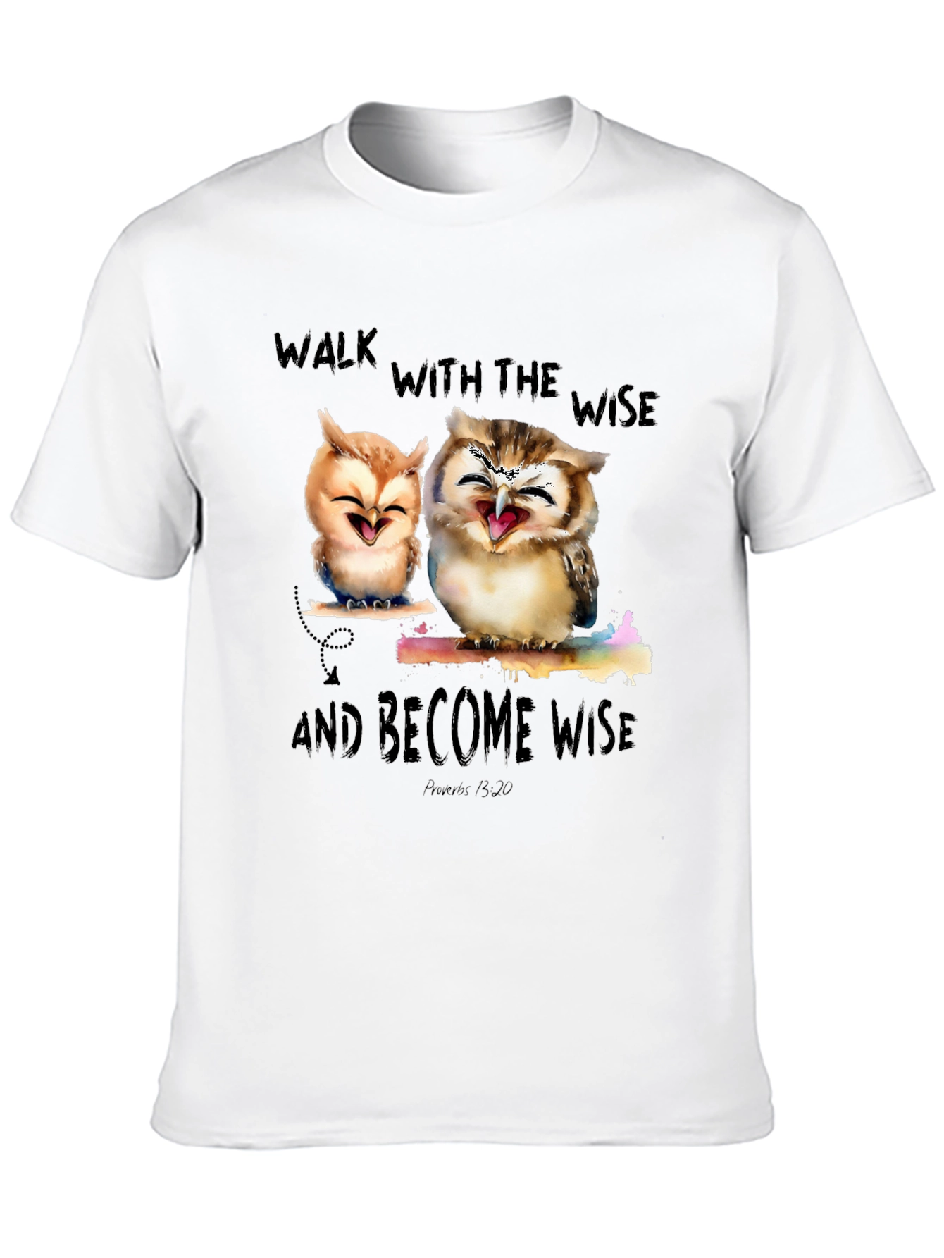 Wise Owls Graphic T-Shirt - Walk With The Wise
