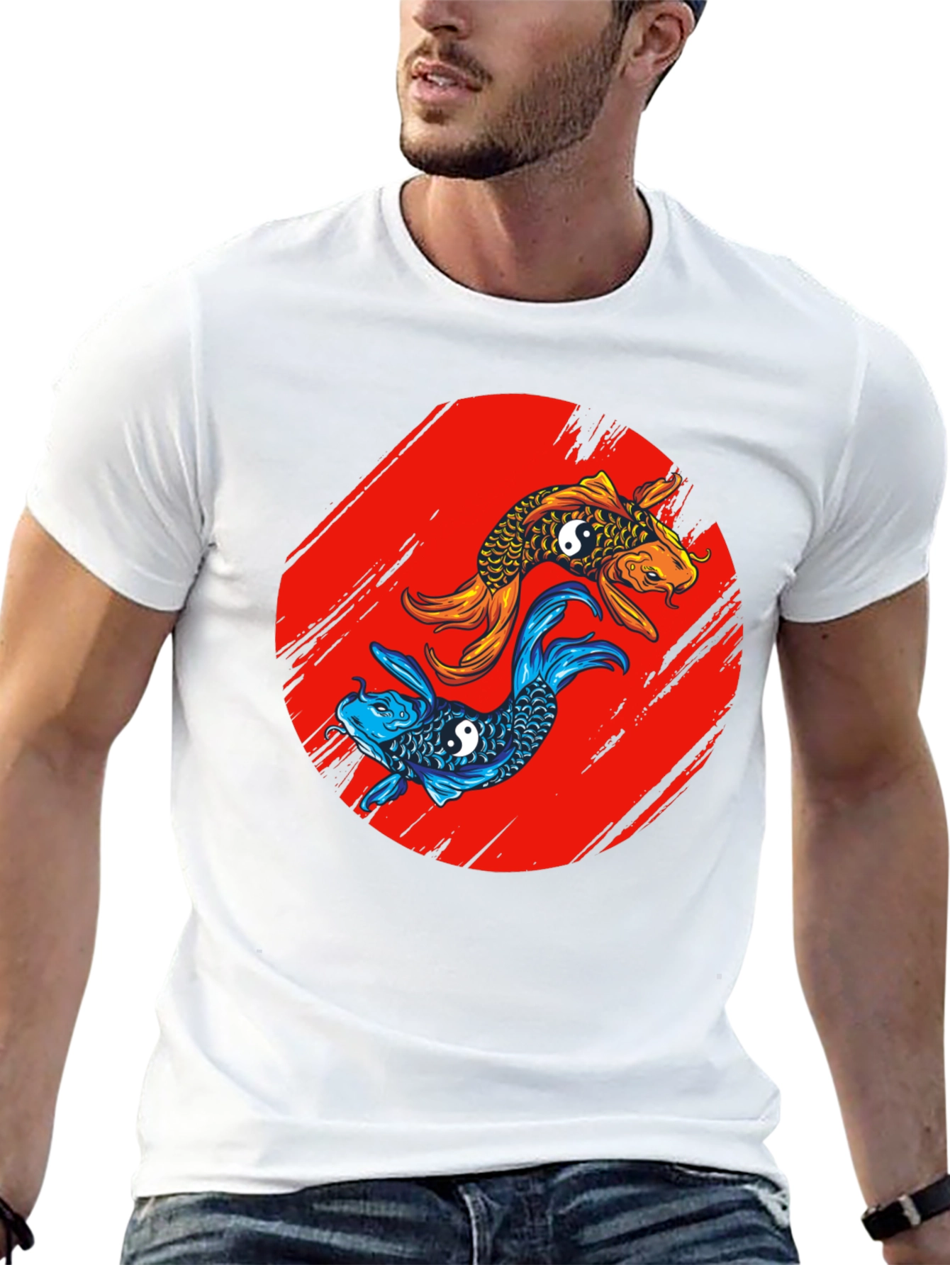 Koi Fish Yin Yang T-Shirt
