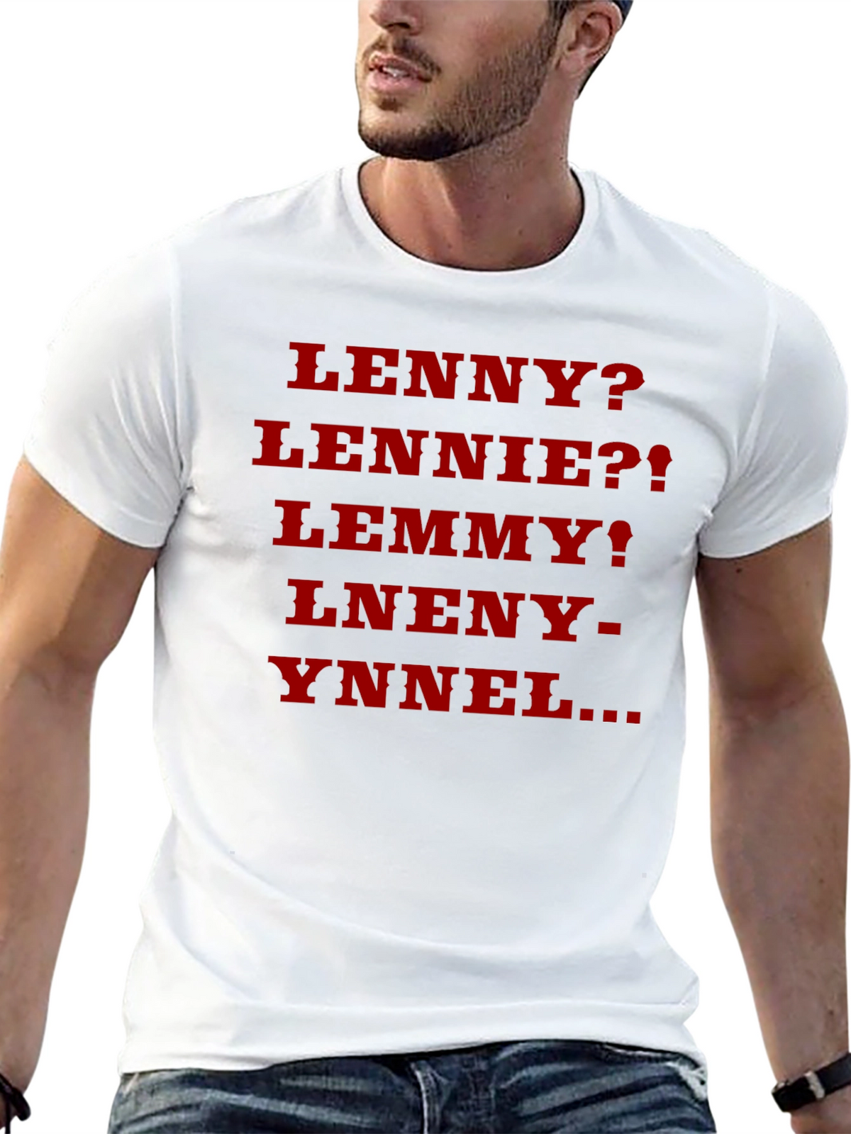 Lenny? Parody T-Shirt - Black Cotton Blend