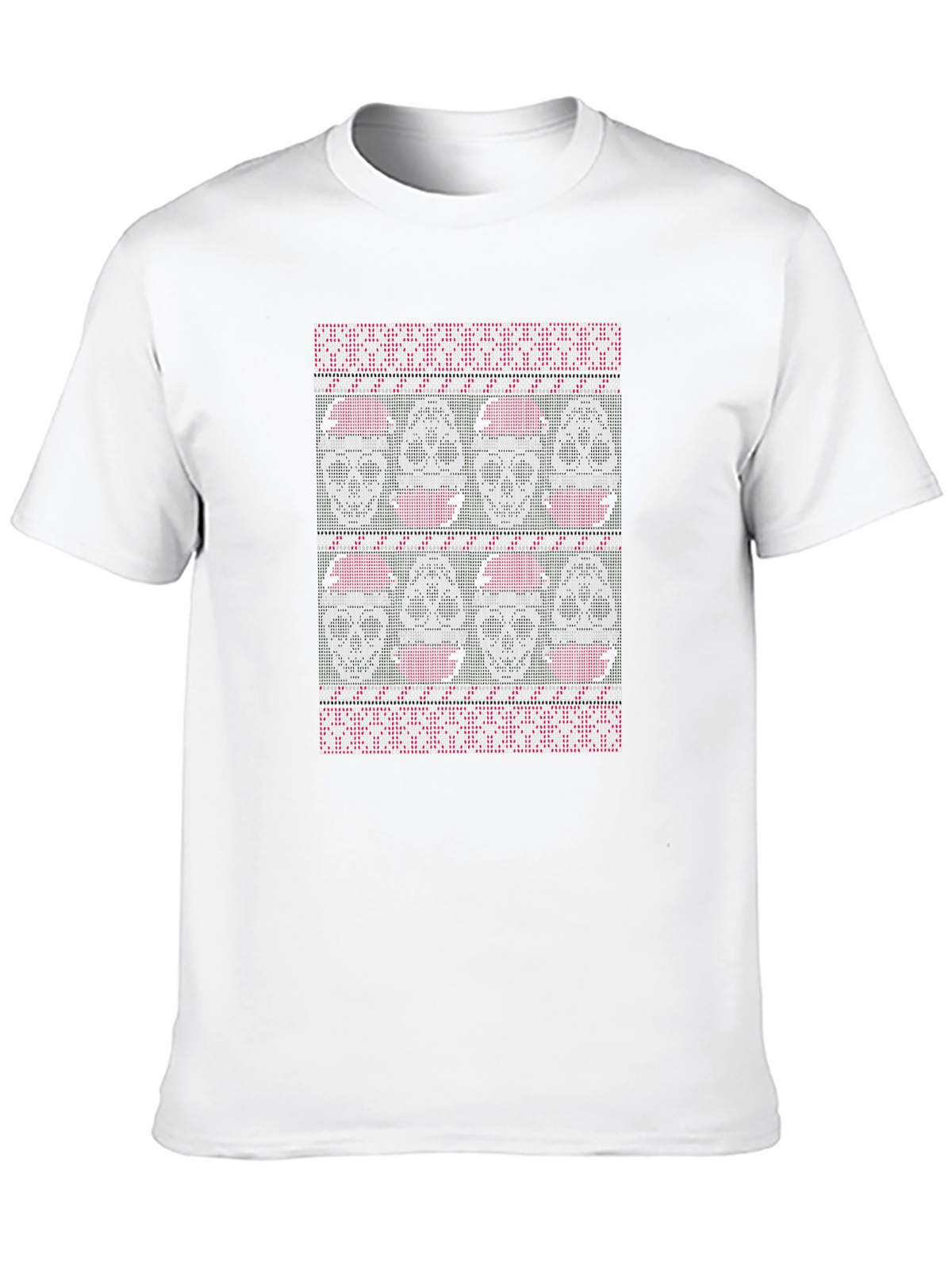 Skull Pattern Mens Black T-Shirt