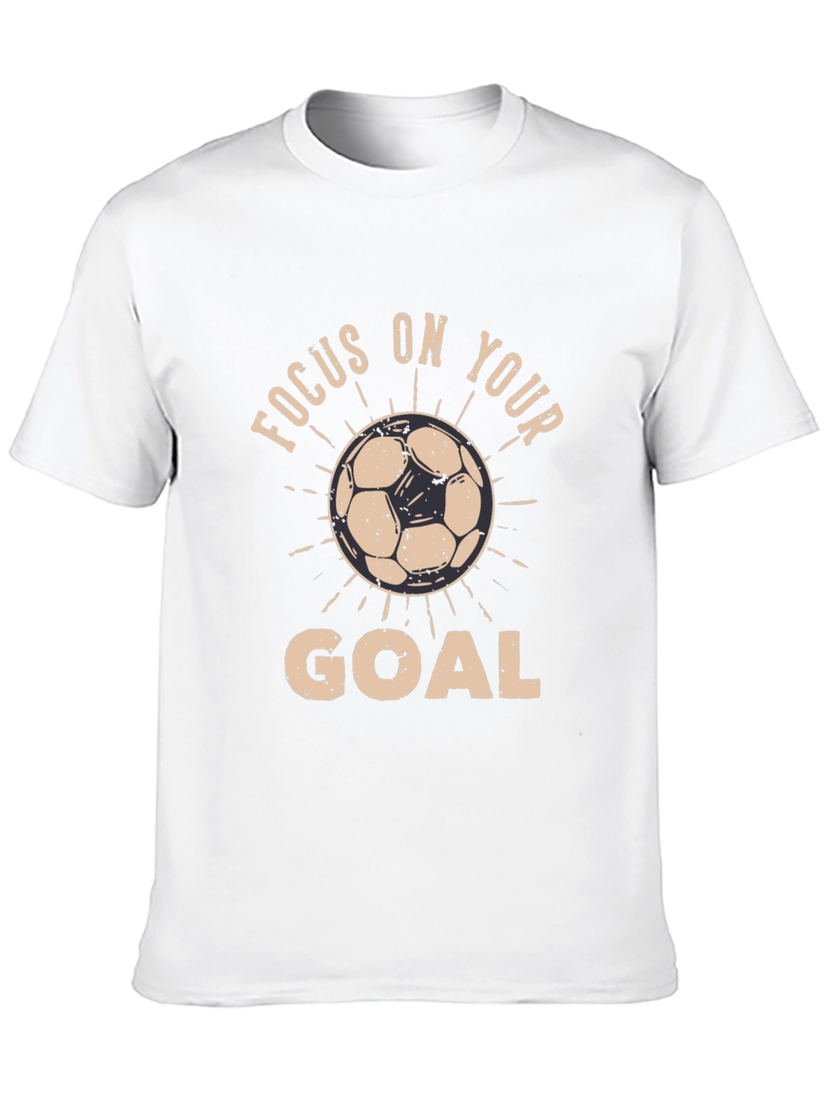 Focus on Your Goal Black Graphic T-Shirt