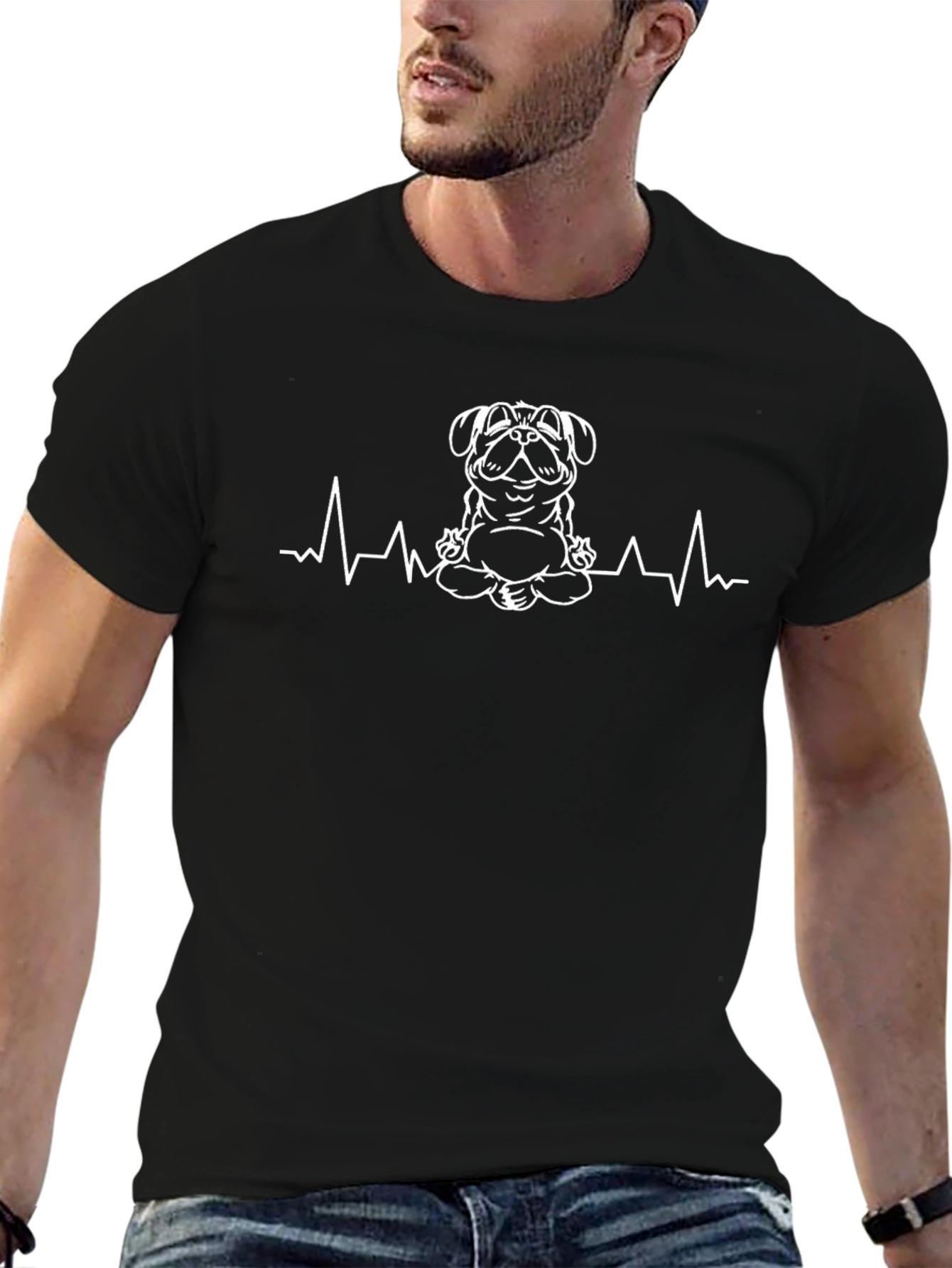 Zen Pug Heartbeat T-Shirt