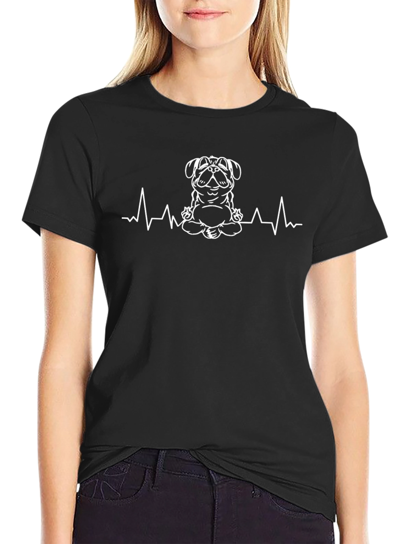 Zen Pug Heartbeat T-Shirt