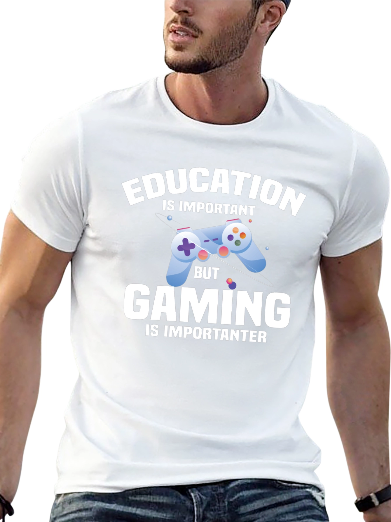Education vs. Gaming Funny T-Shirt