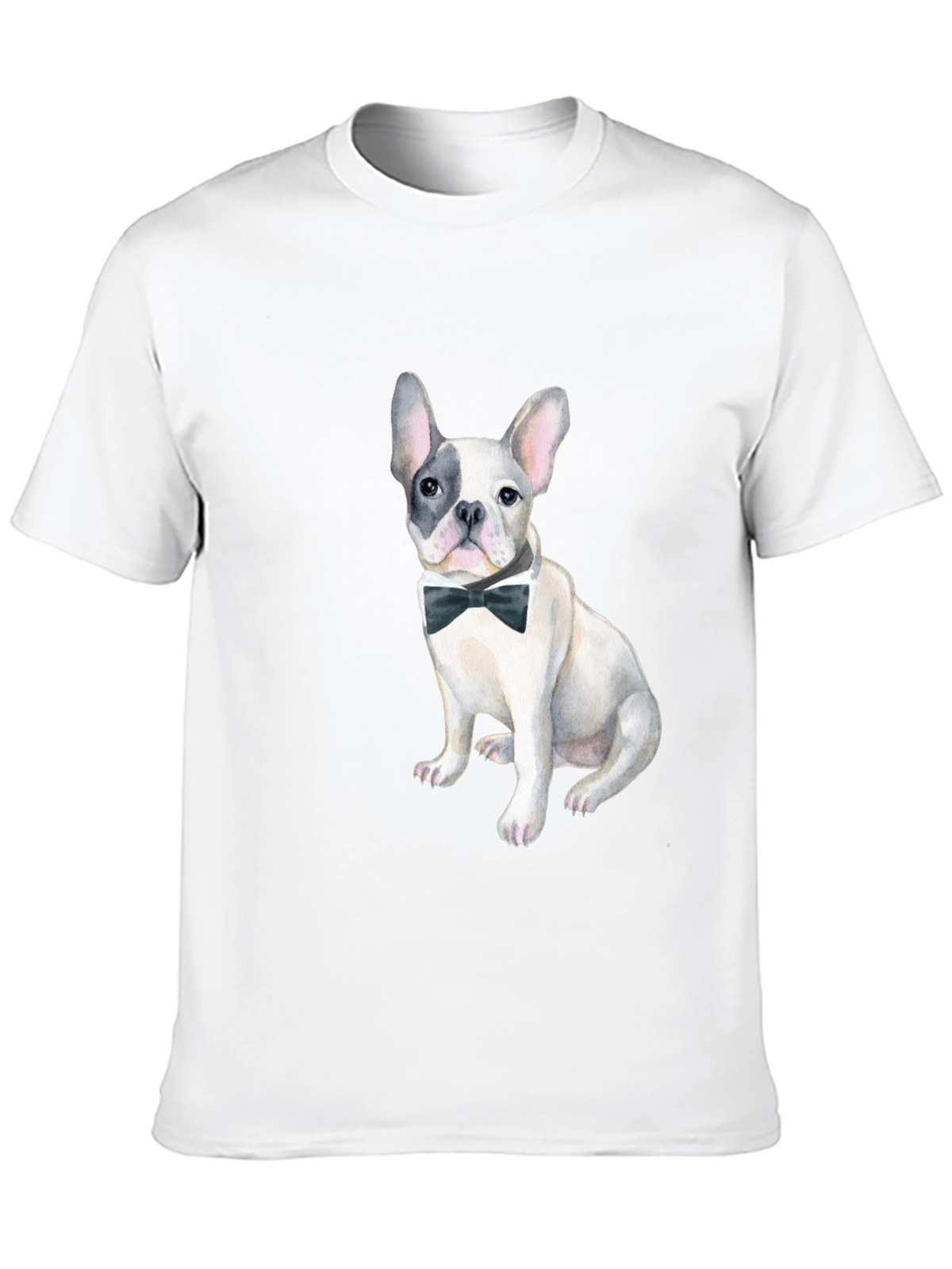 Dog with Bow Tie Black Graphic Tee