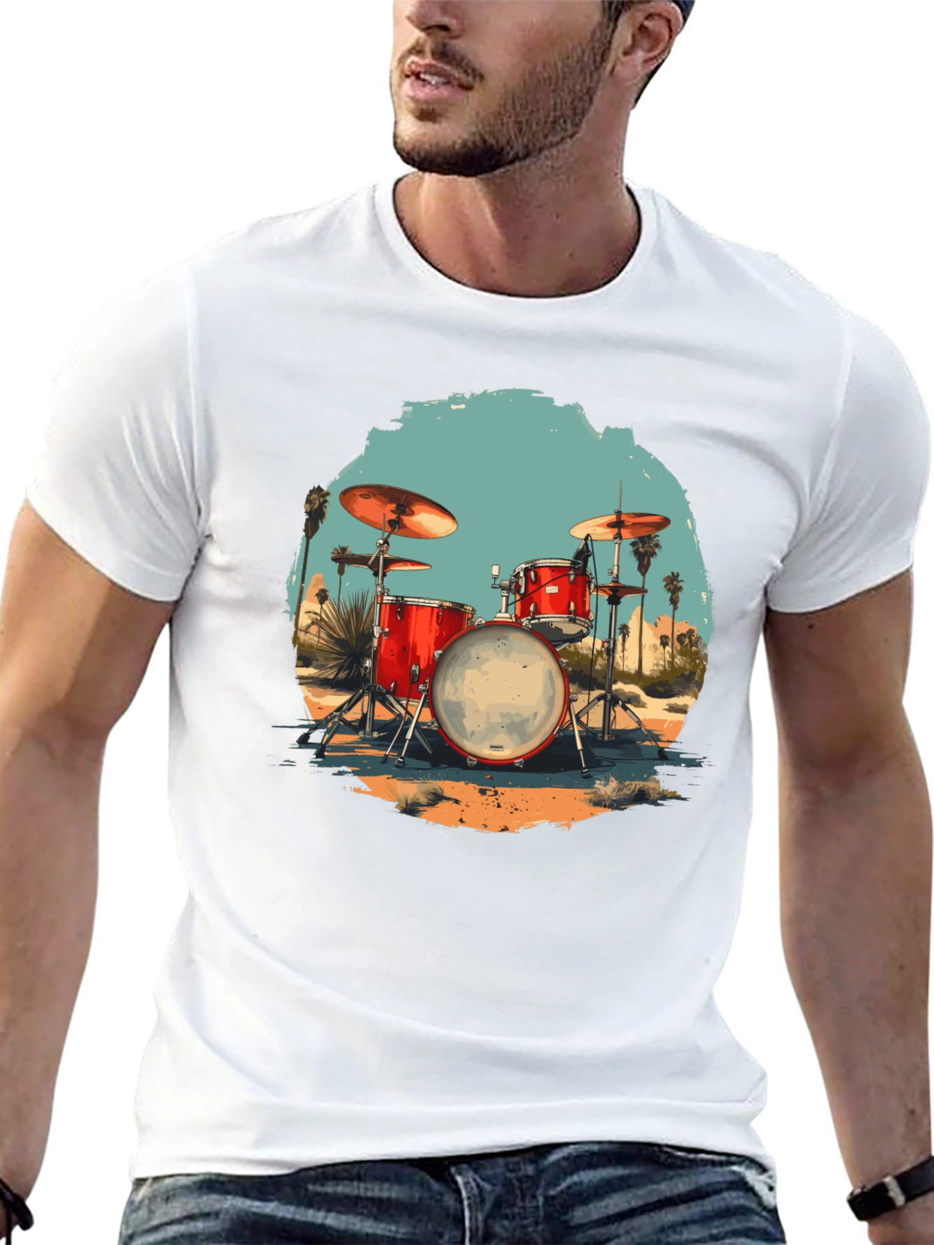 Drum Set Graphic Tee - Desert Vibes