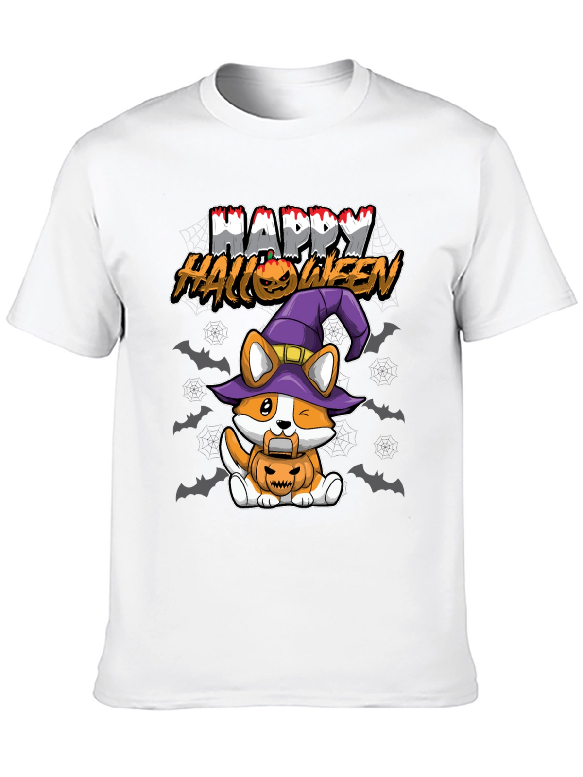 Happy Halloween Corgi Witch T-Shirt