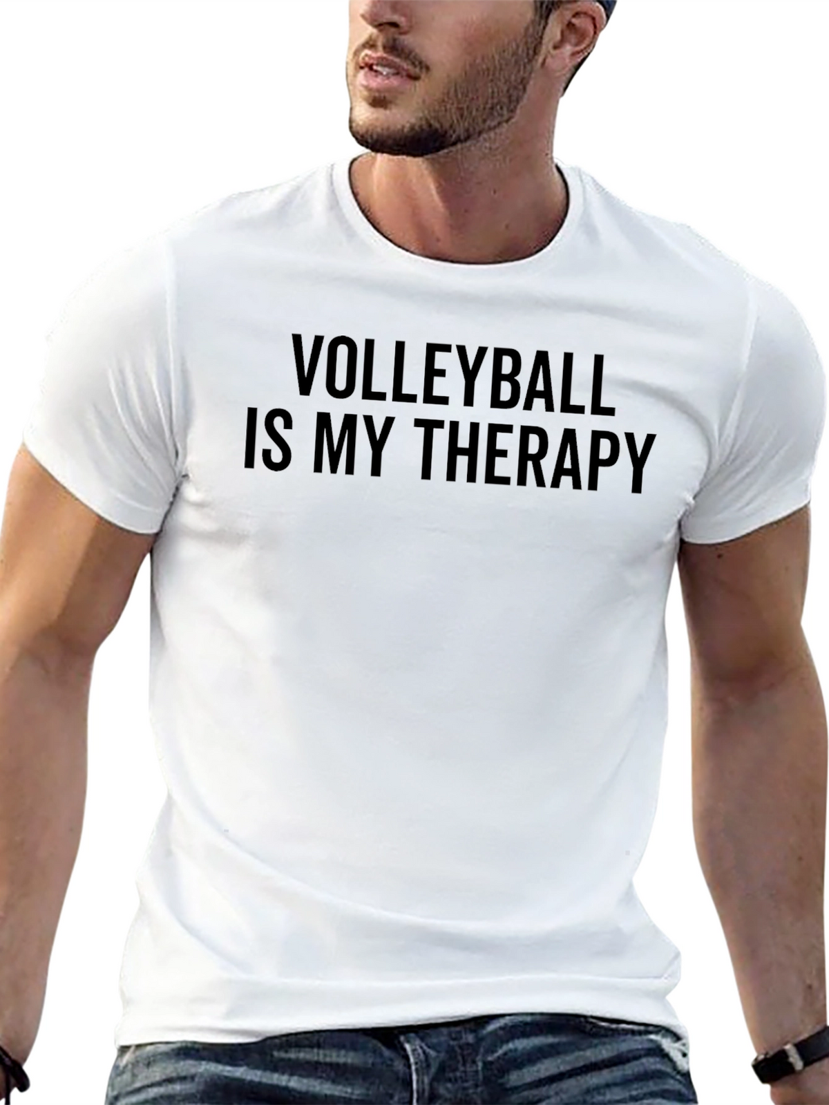 Volleyball Is My Therapy Graphic T-Shirt