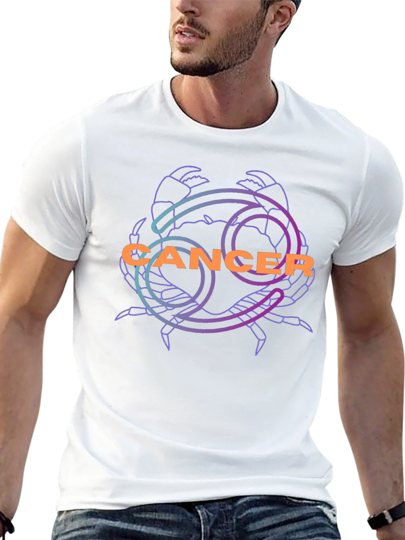 Cancer Zodiac Graphic Tee - Black Unisex T-Shirt