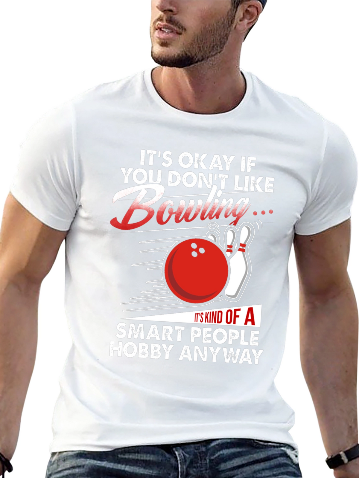 Funny Bowling T-Shirt: Smart People Hobby Tee