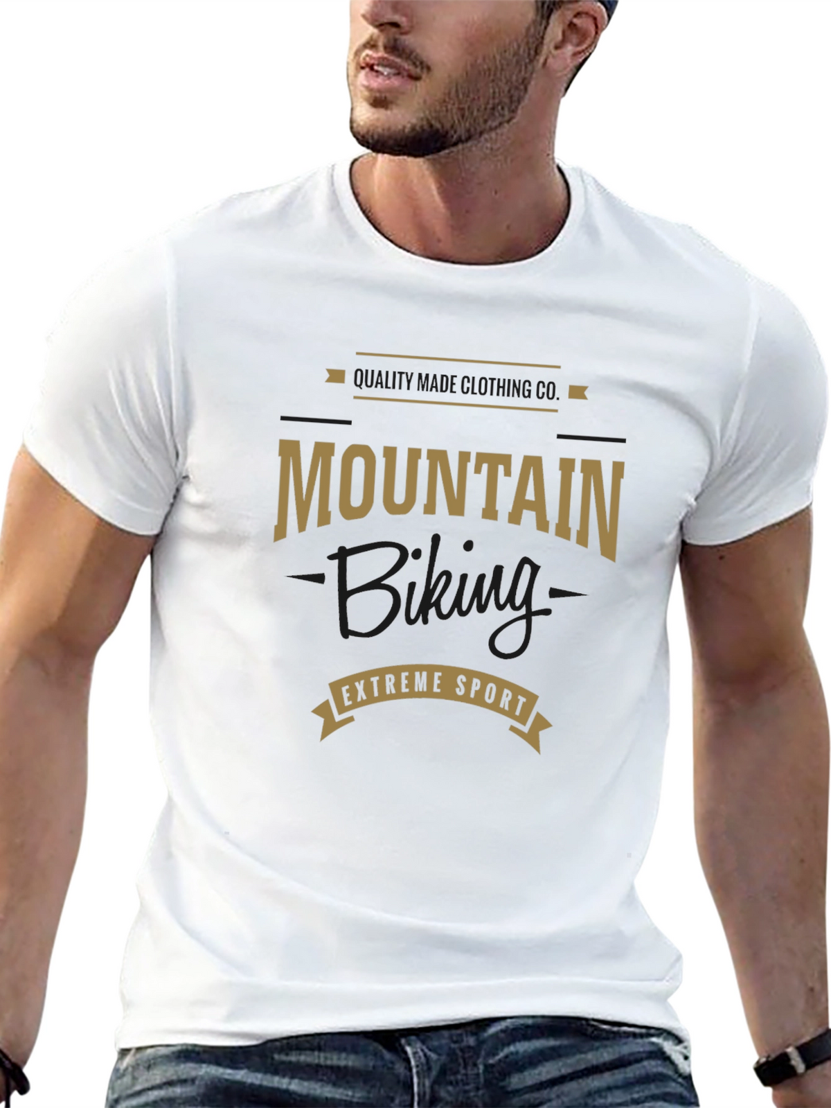 Mountain Biking Extreme Sport Graphic T-Shirt