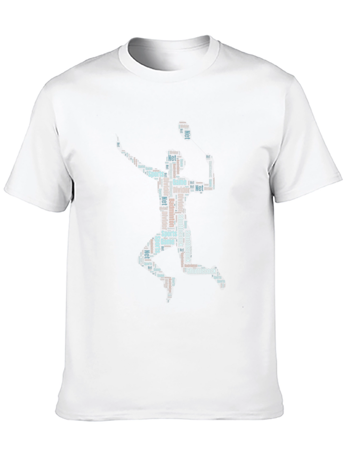 Badminton Word Art Graphic T-Shirt