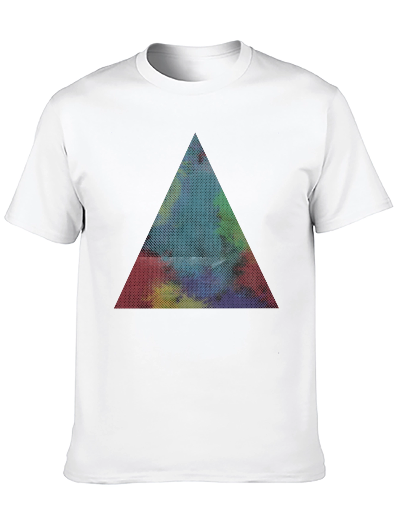 Abstract Triangle Graphic Black T-Shirt