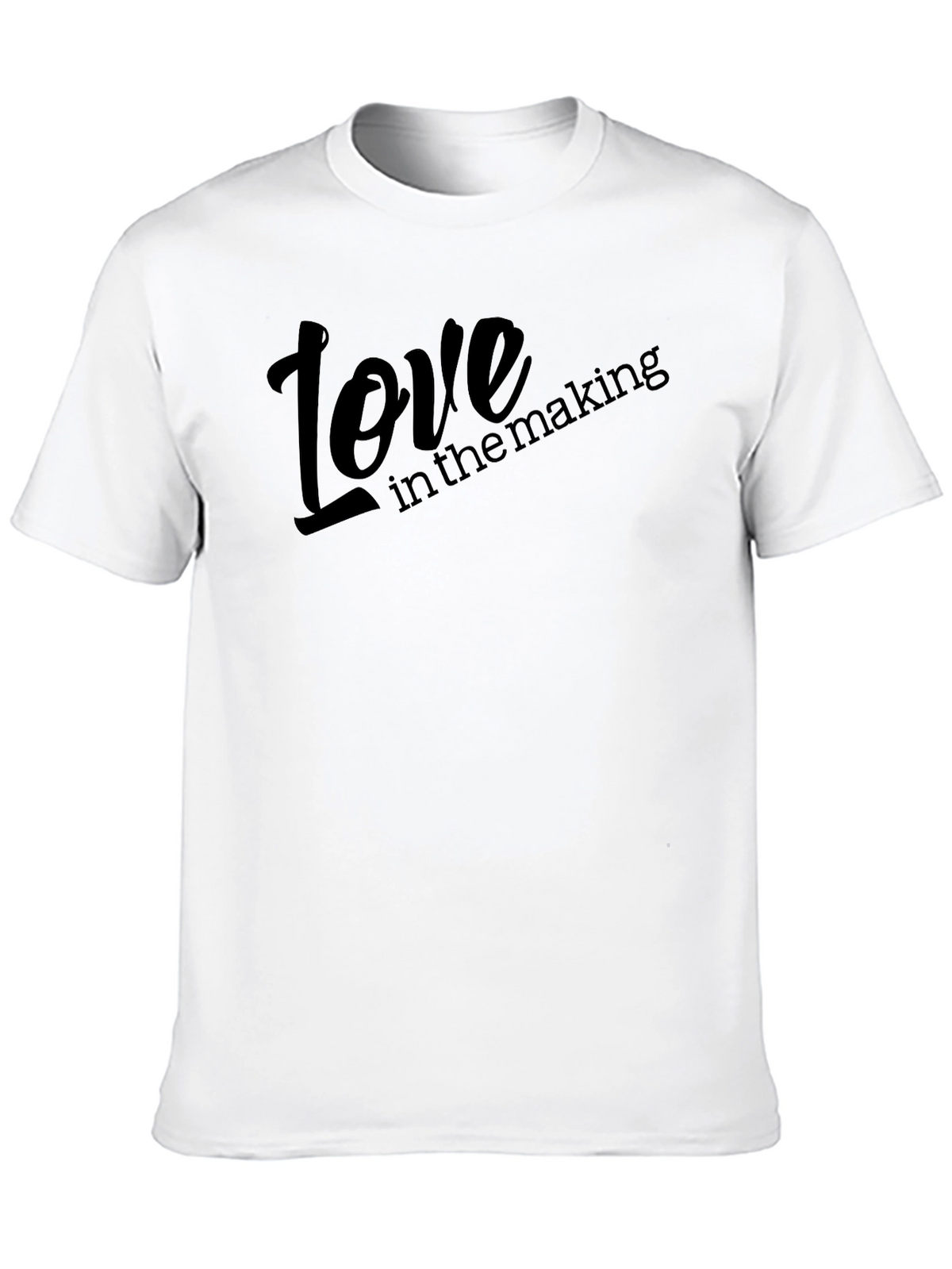 Love in the Making - Stylish Black T-Shirt