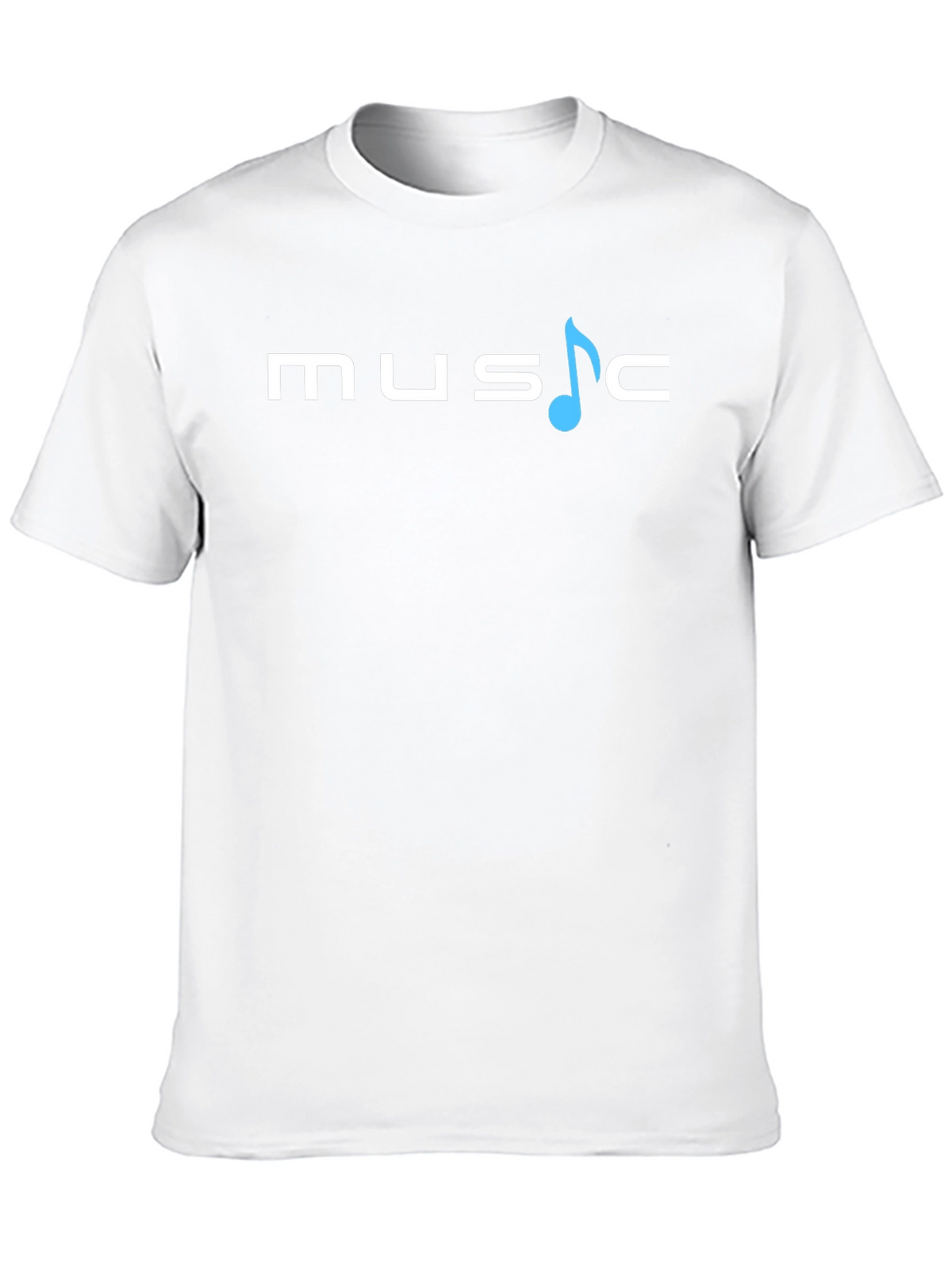 Music Note Graphic Print Tee - Black Casual T-Shirt