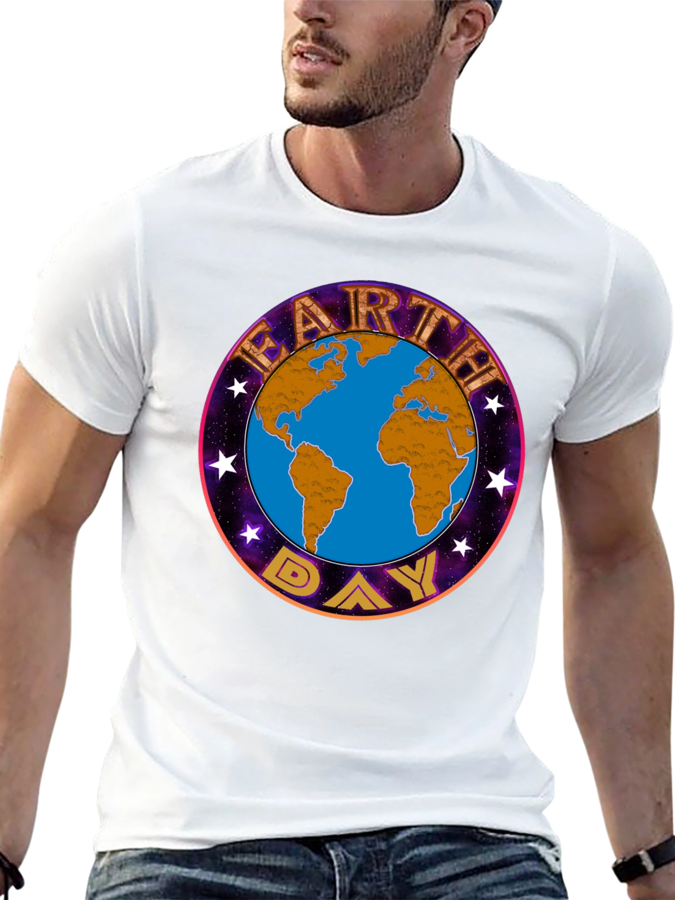 Earth Day Graphic T-Shirt - Black