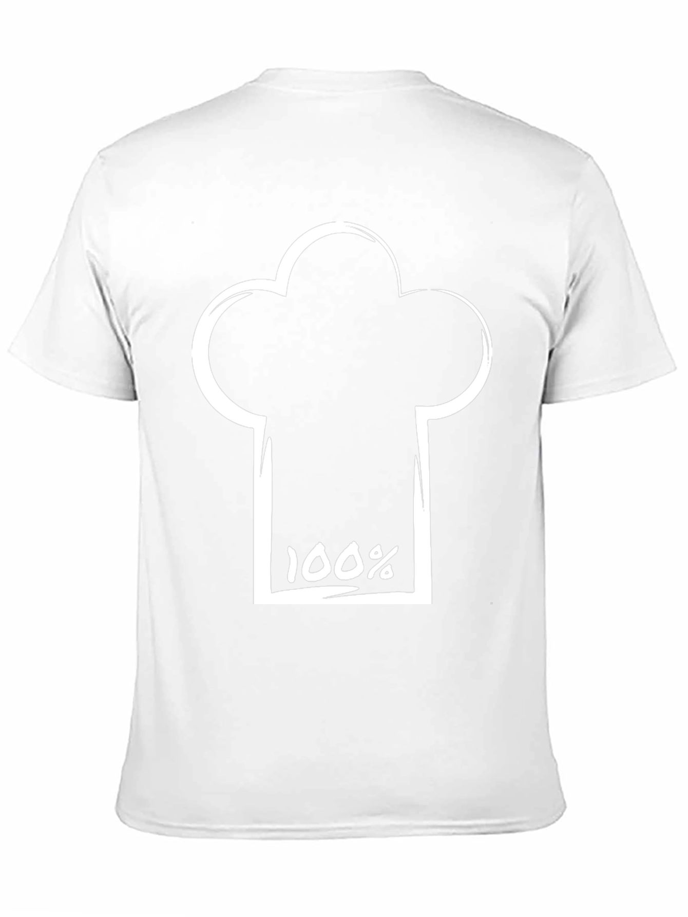 100% Chef Hat Graphic Black T-Shirt