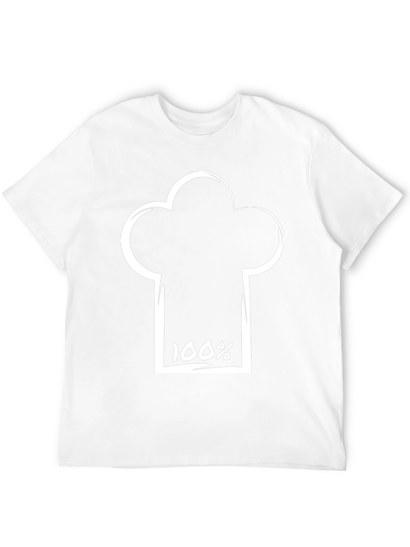 100% Chef Hat Graphic Black T-Shirt