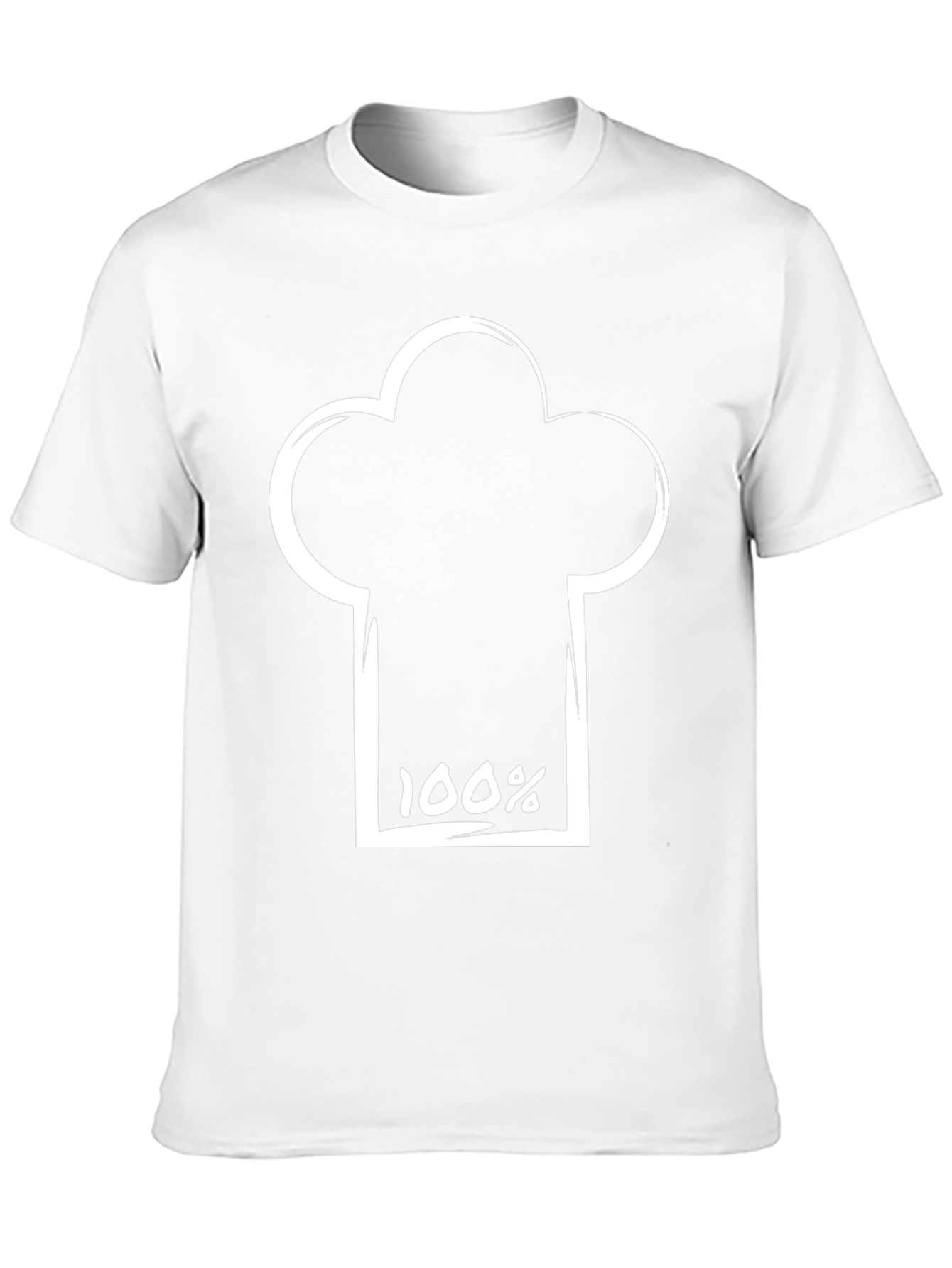 100% Chef Hat Graphic Black T-Shirt