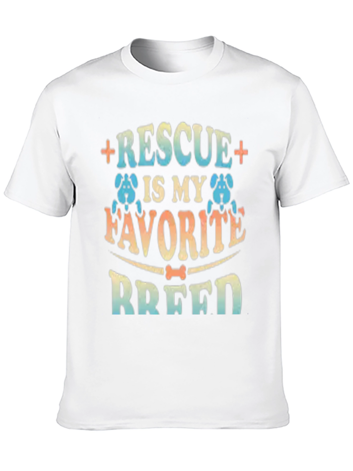 Rescue is My Favorite Breed Black T-Shirt
