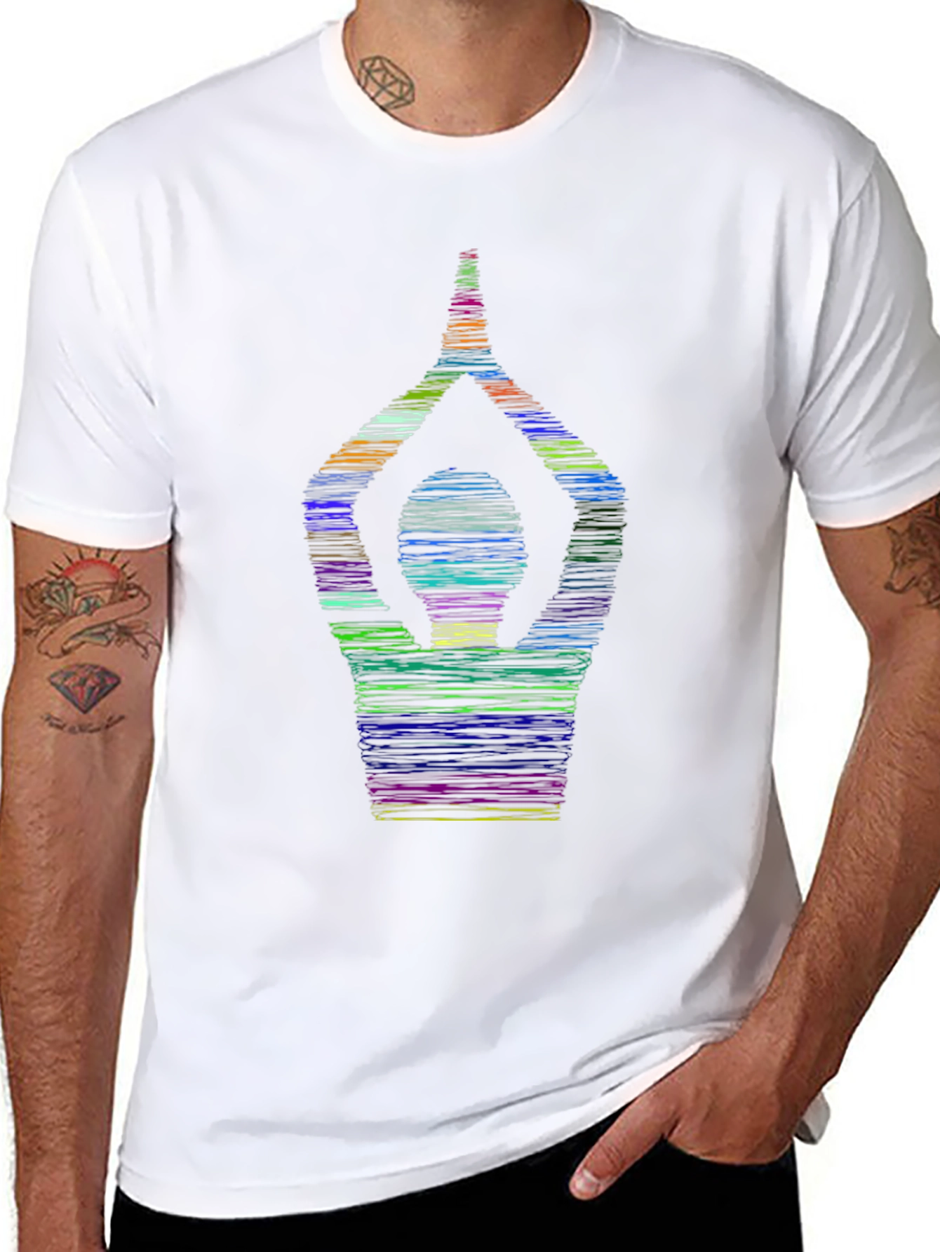 Yoga Pose Graphic T-Shirt - Mens Black Tee
