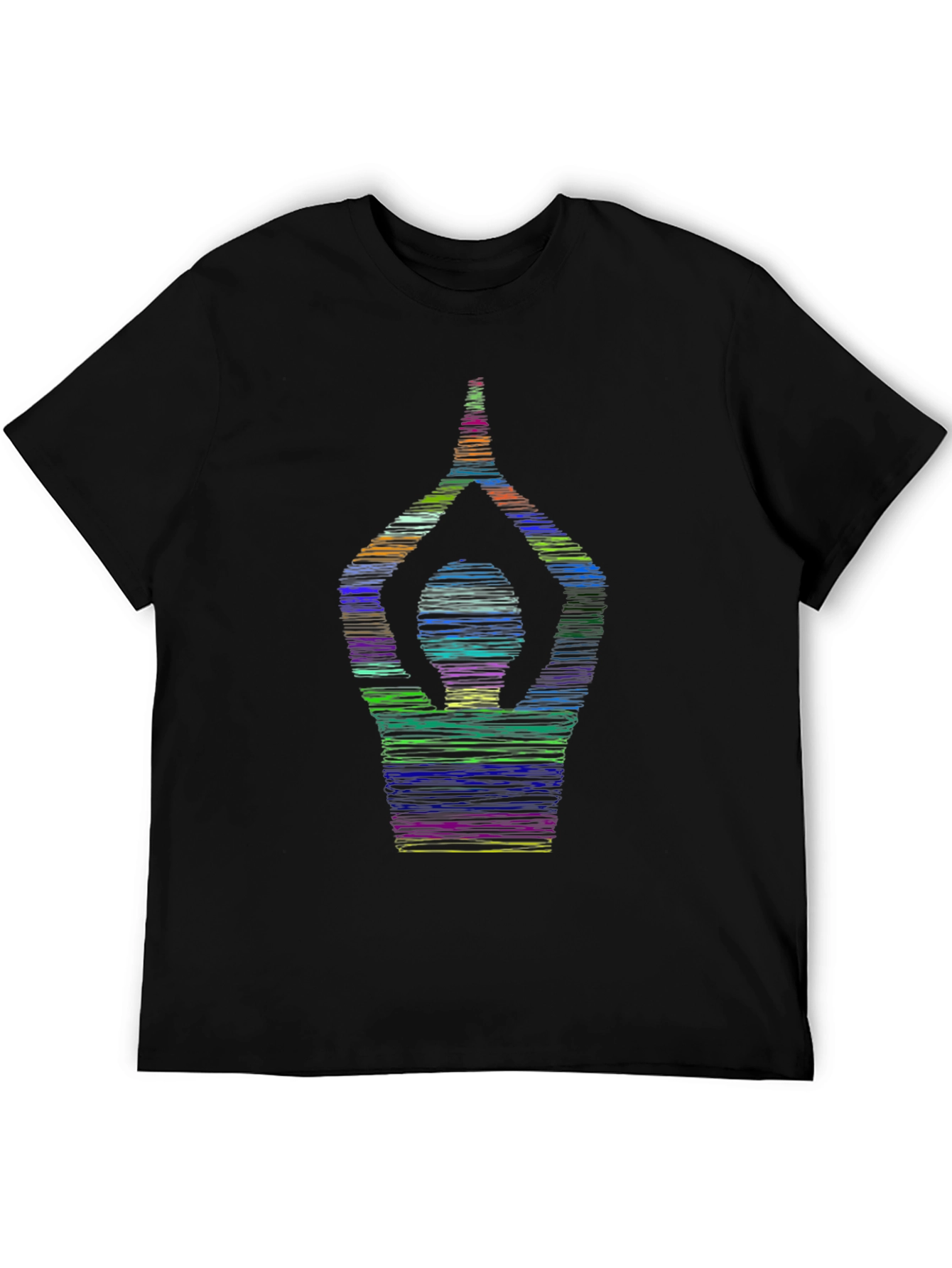 Yoga Pose Graphic T-Shirt - Mens Black Tee