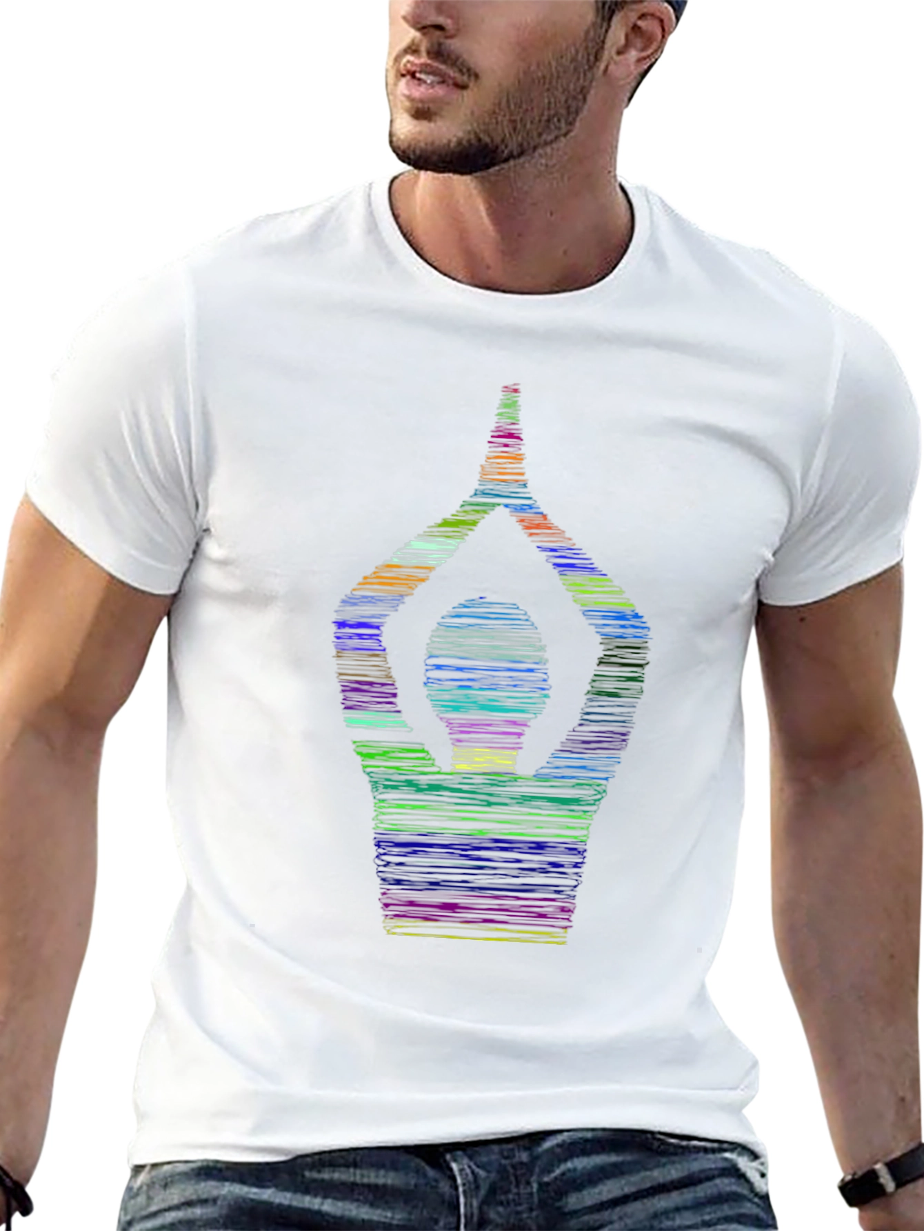 Yoga Pose Graphic T-Shirt - Mens Black Tee