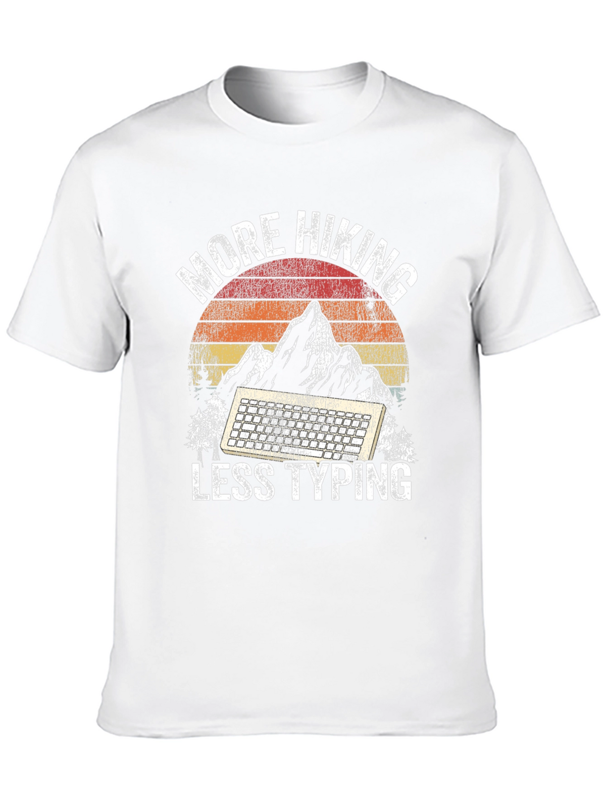 More Hiking Less Typing Graphic Tee